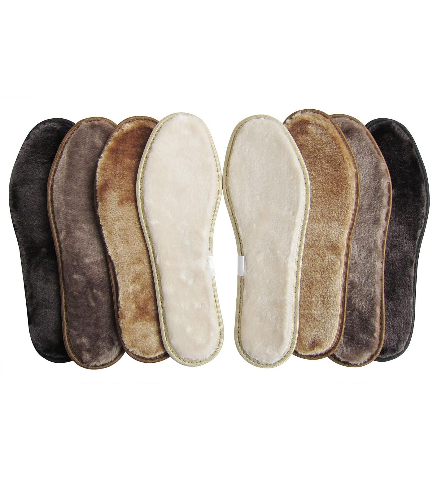 4 Pairs Thick Warm Shoe Inserts for Women - Fleece Shearing Faux Wool Insoles for Winter Boots & Slippers - Size 8 M US/Men's 7 M US - Buy Online on GoSupps.com