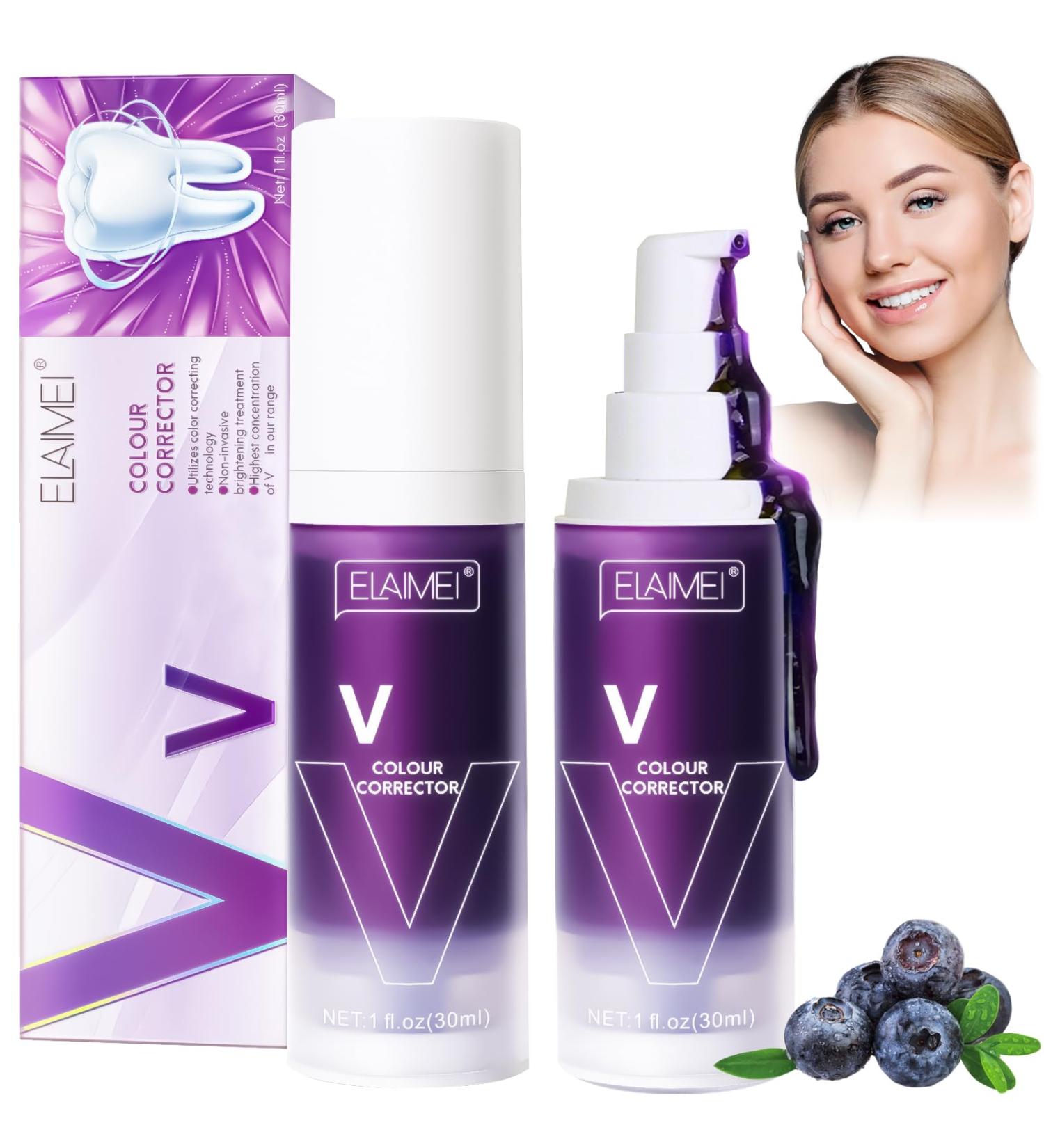 HeroSmile Purple Toothpaste - 2 pcs Teeth Whitening Booster for Bright White Smile - Buy Online on GoSupps.com