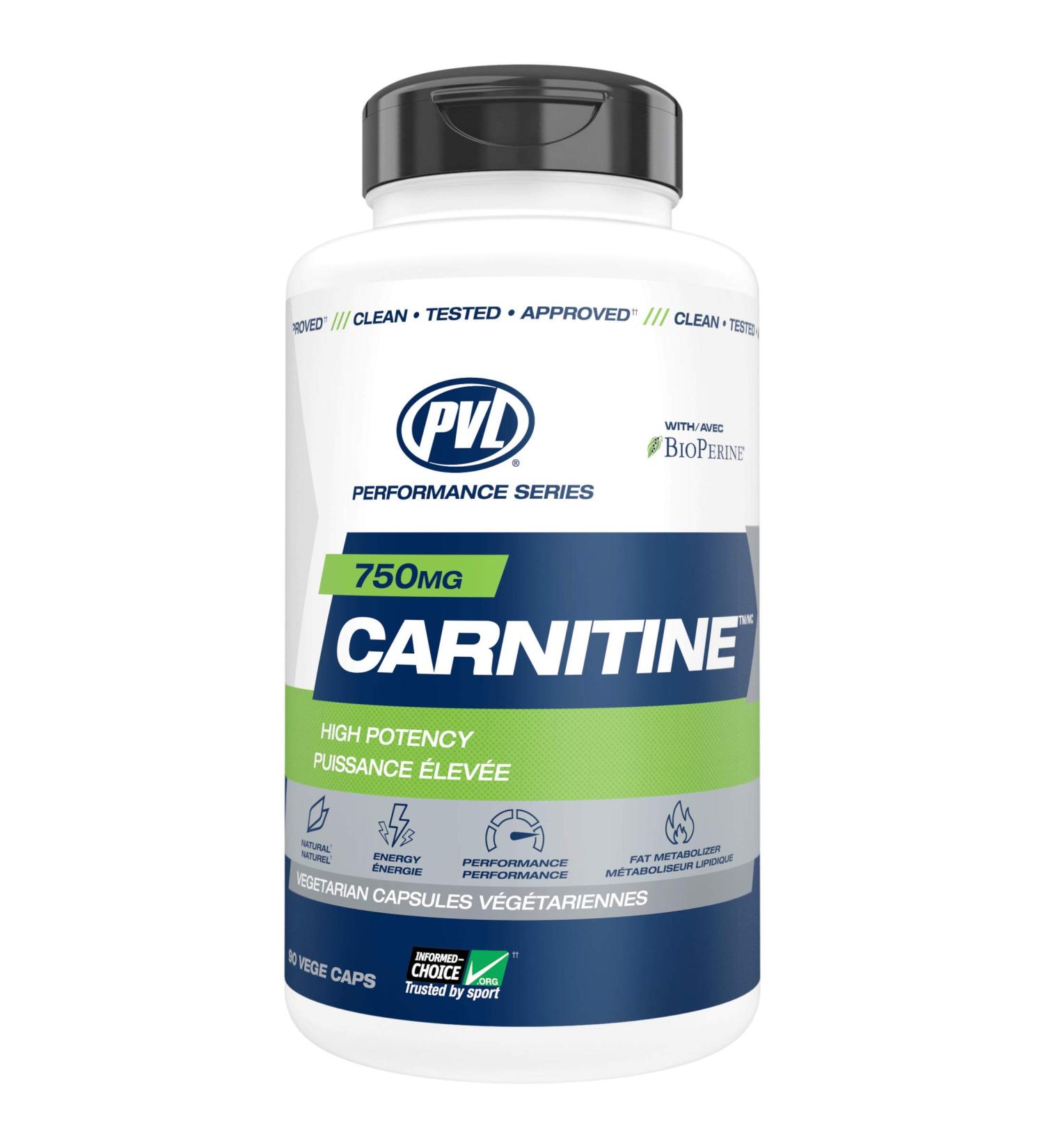 PVL Carnitine 750 L-Carnitine Amino Acid Weight-Loss and Stimulant-Free Fat Burner Workout Supplement Metabolism Booster Enhance Energy 750 mg 90 Vege Caps - Buy Online on GoSupps.com