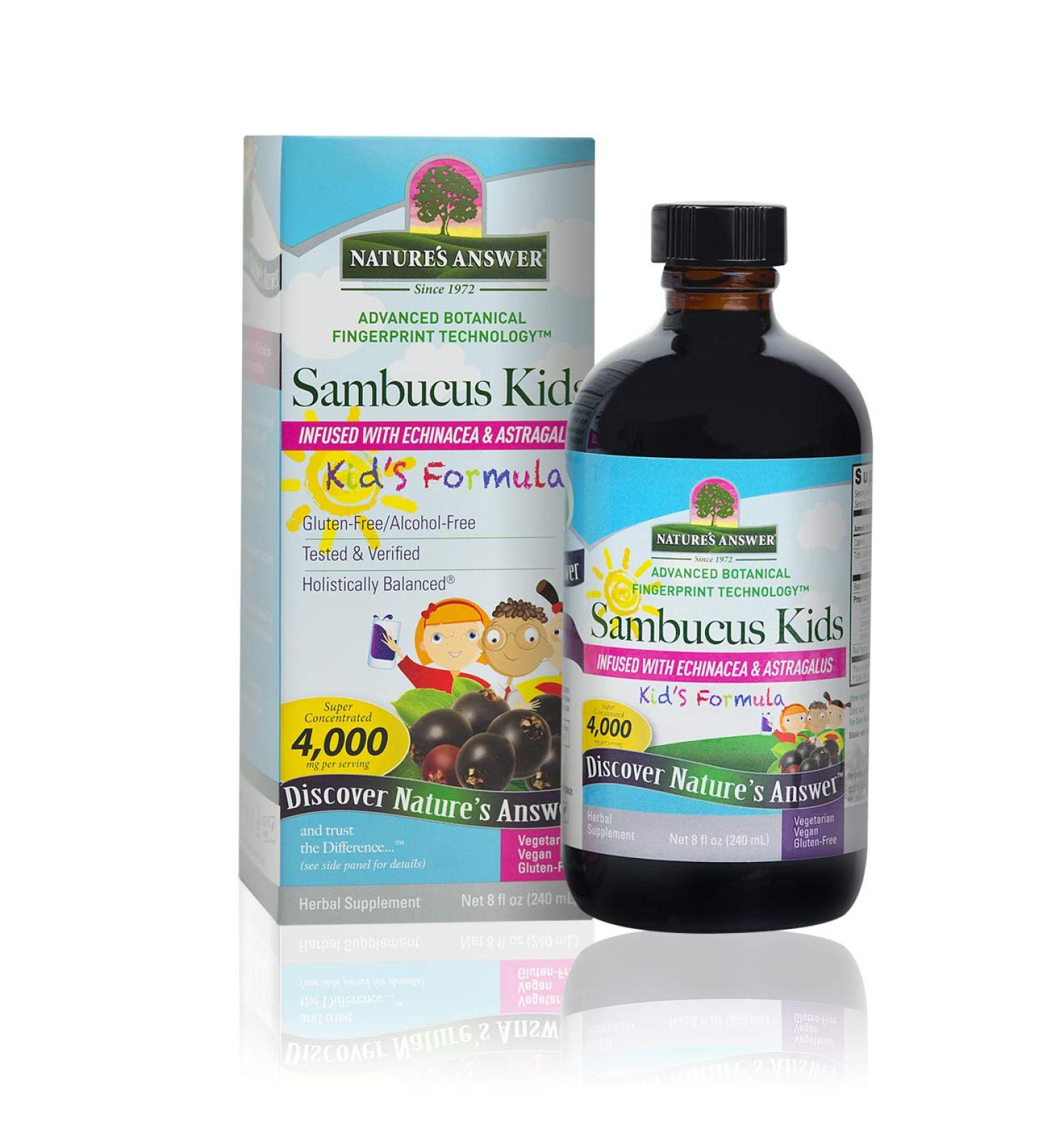 Nature's Answer Sambucus Kids Formula - 4000 mg, 8 fl oz | Immune Support - Buy Online on GoSupps.com