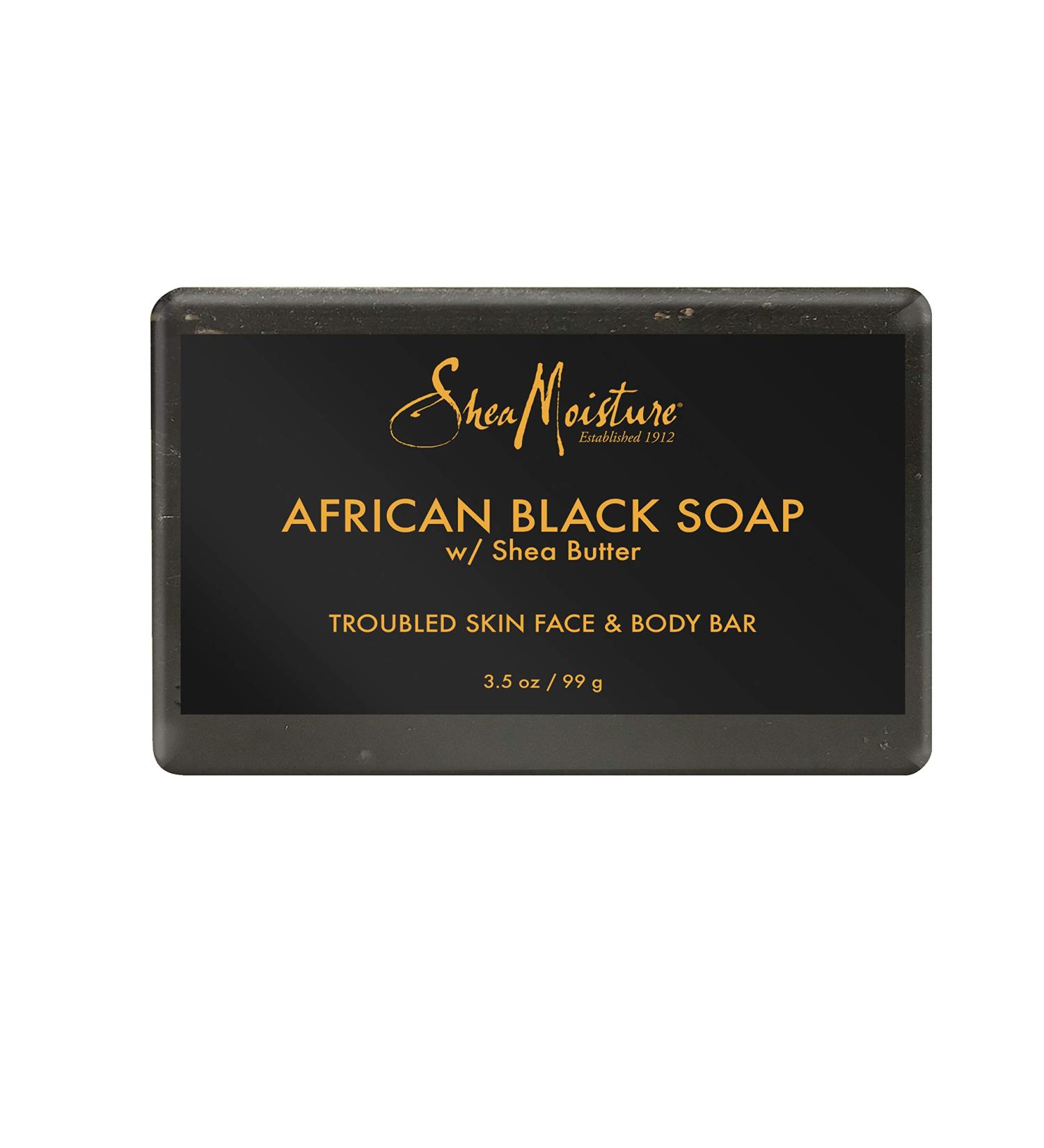 Shea Moisture Organic African Black Soap Acne Prone Face & Body 3.5 Ounce