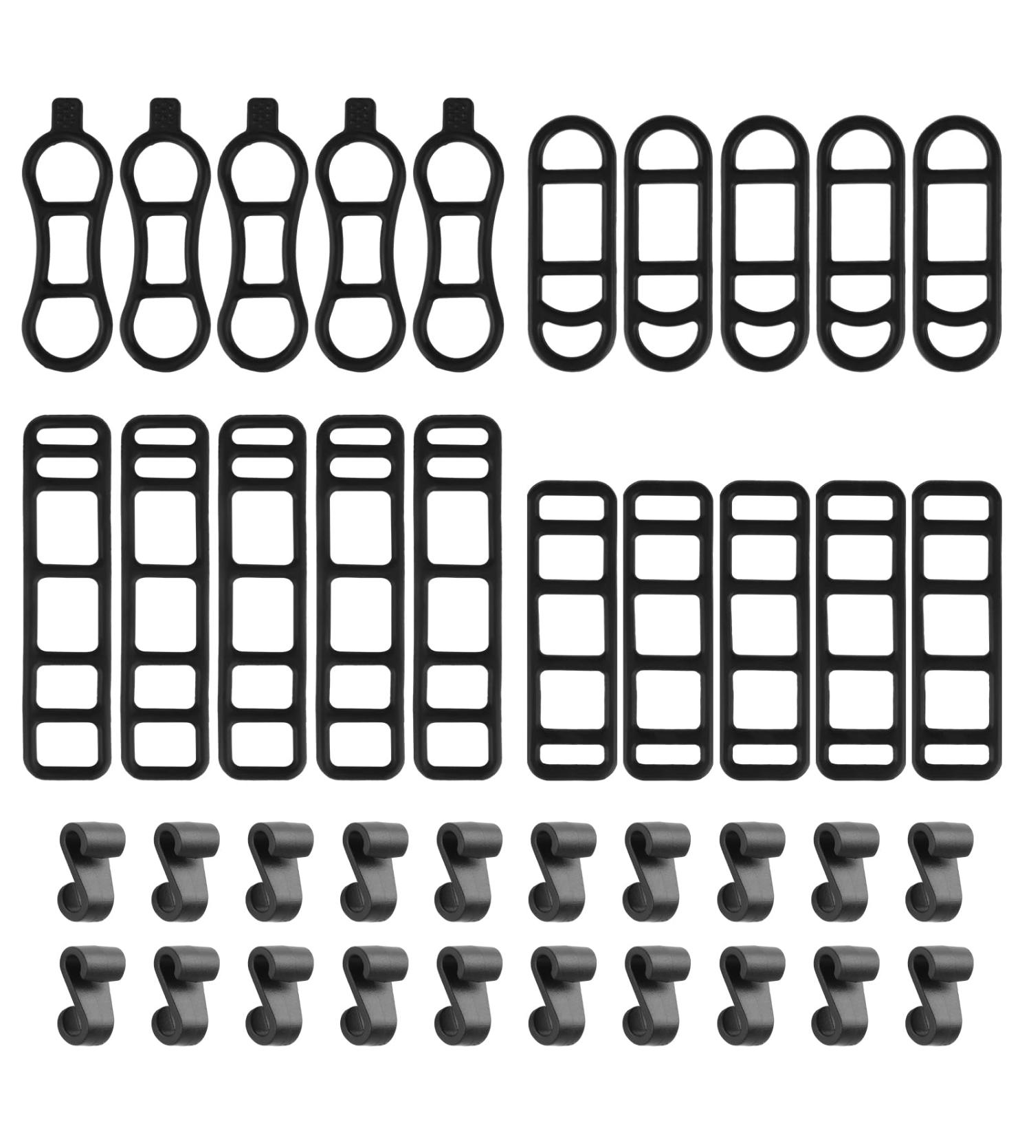 20 Pieces Bicycle Light Silicone Tape - Elastic Rubber Bands with Hooks for Flashlights & Speakers | Durable Bicycle Accessories - Buy Online on GoSupps.com