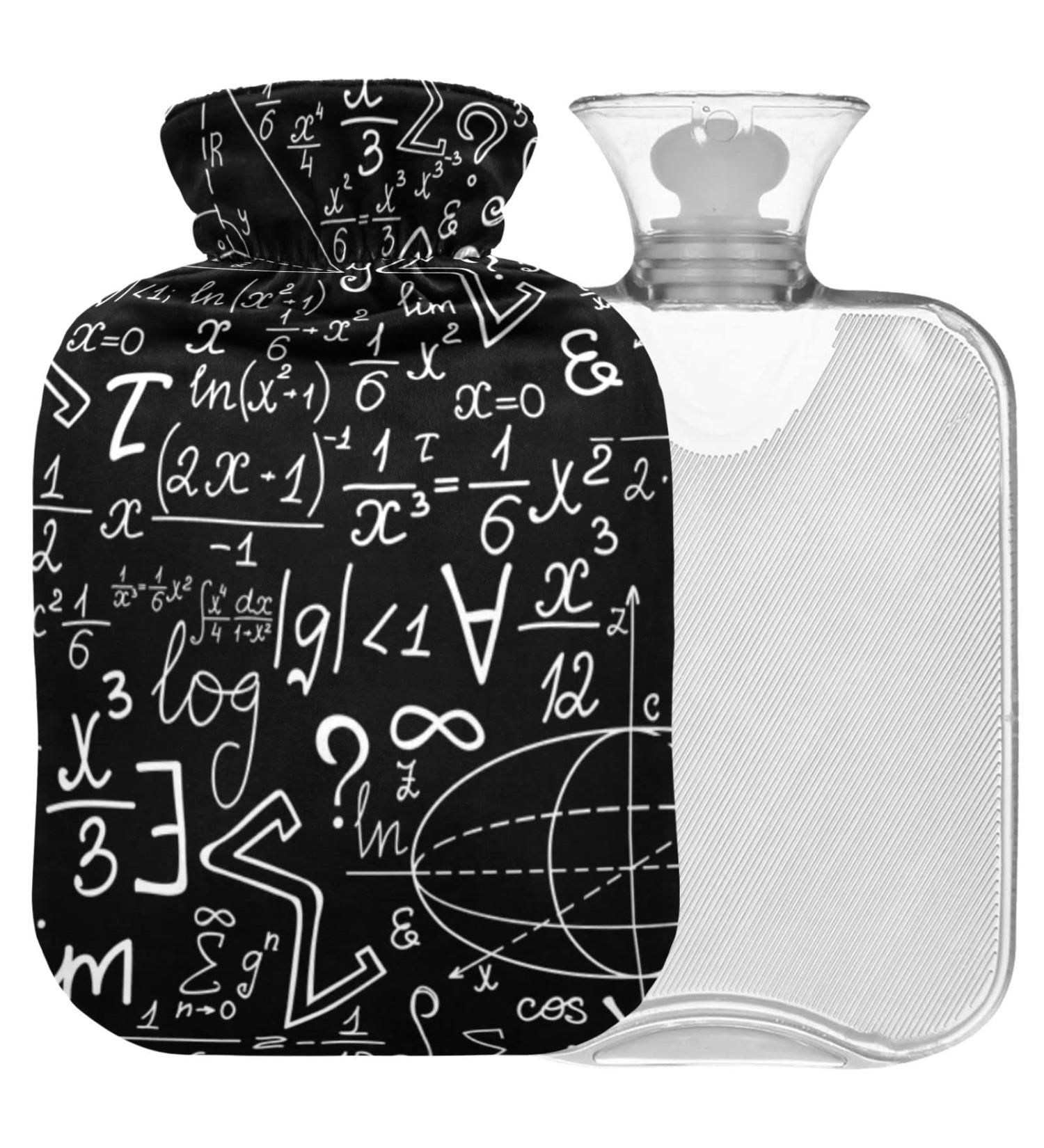 Buy Naanle 2L Transparent Hot Water Bottle - Mathematical Design for Pain Relief & Warmth | Large Bed & Foot Warmer - Heat & Cold Therapy - Buy Online on GoSupps.com