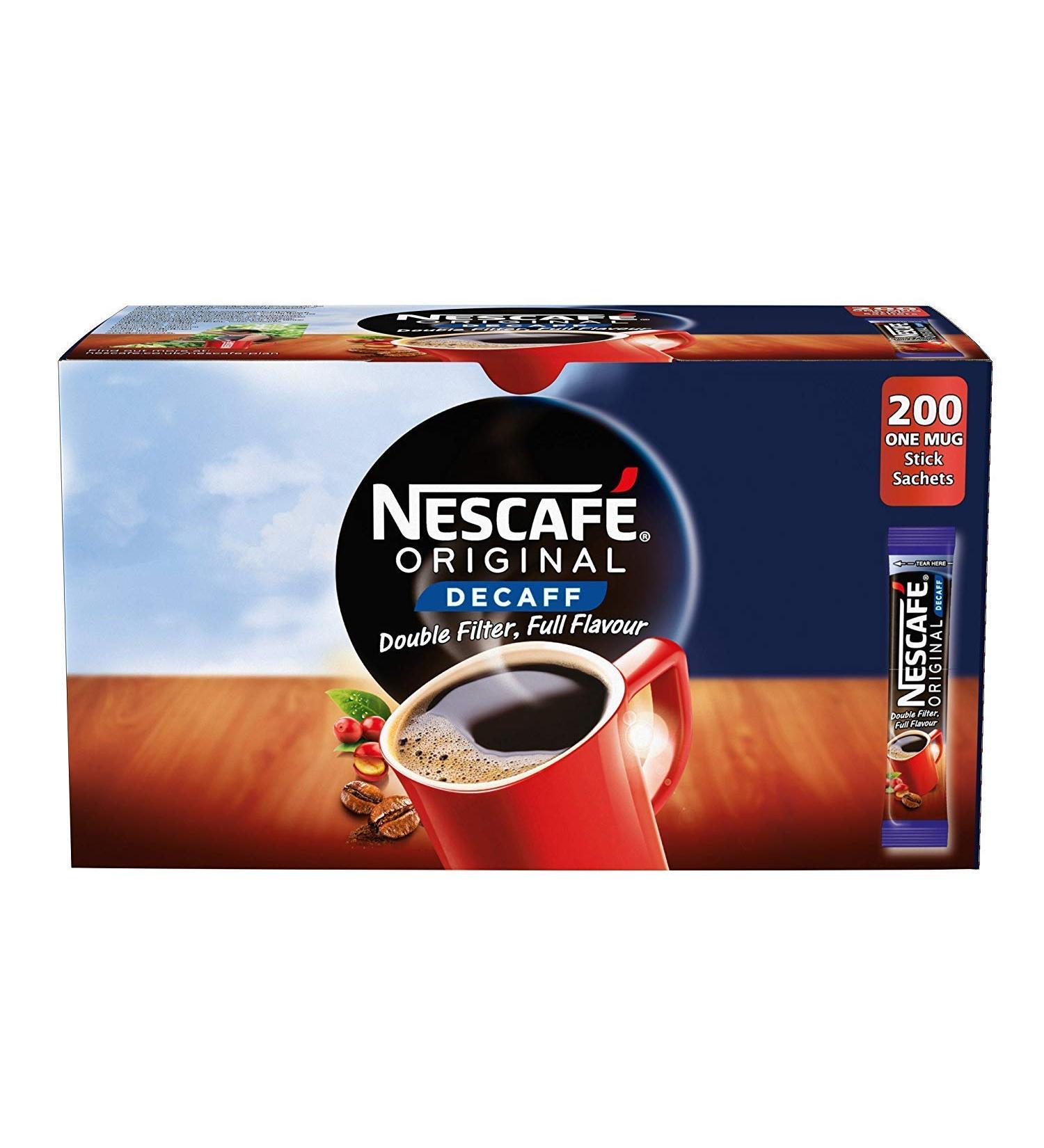  Nescafe Nescaf Decaff Pack of 200 sachets of coffee sticks - Buy Online on GoSupps.com