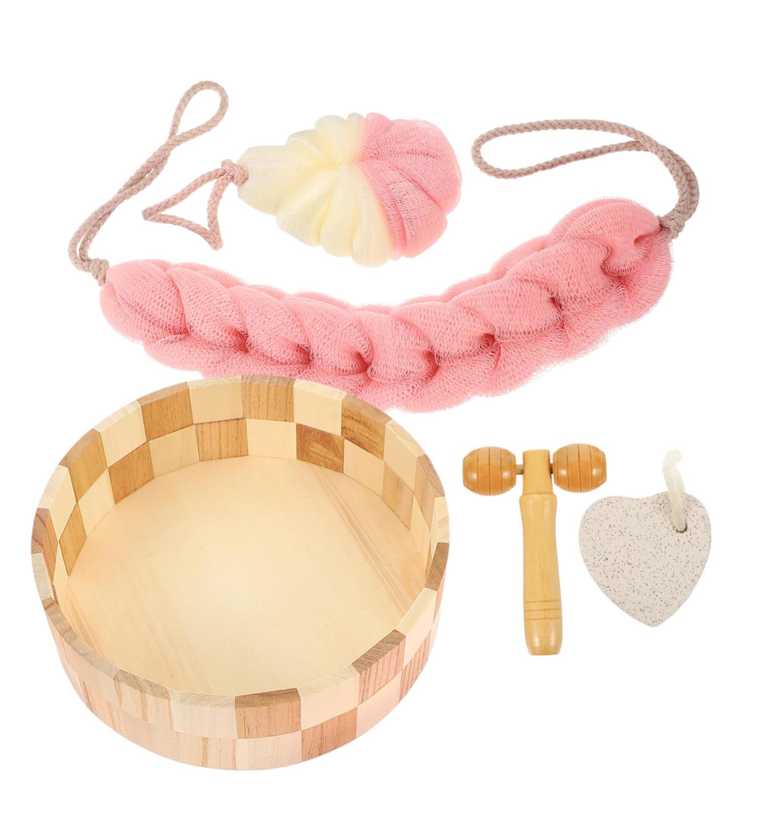 1ensemble Set De Outils De Bain Avec De Gommage Boules De Bain Bi-color Et Pon age Pour Exfoliants Pour Corps Et Visage - Buy Online on GoSupps.com