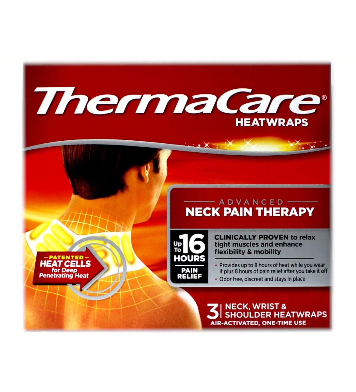 ThermaCare HeatWraps Neck Wrist & Shoulder - 3 ct (Pack of 3) - Pain Relief - Buy Online on GoSupps.com