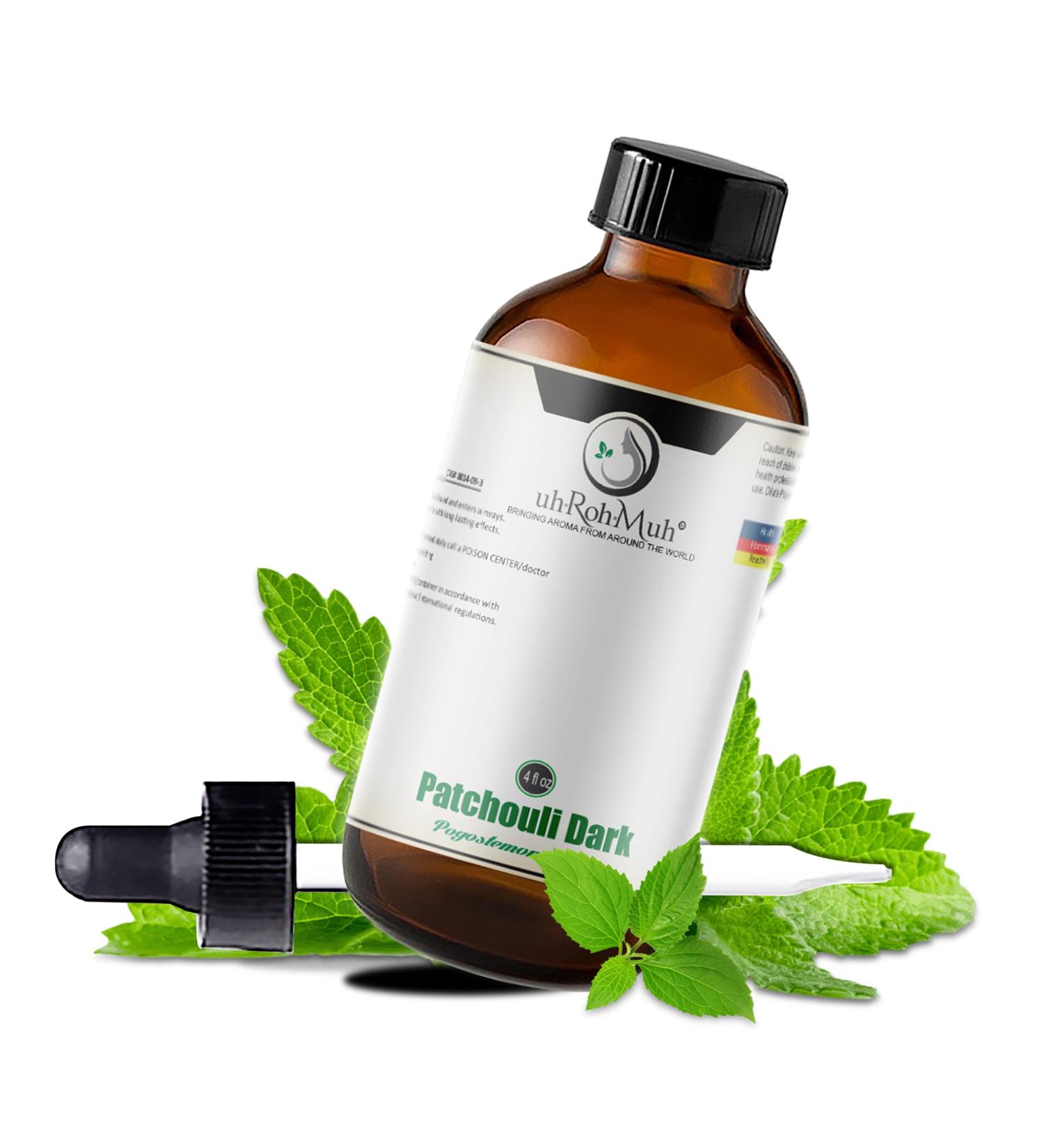 Shop uh*Roh*Muh Premium Dark Patchouli Essential Oil 4 oz | Intense Sweet Aroma for Aromatherapy | Sustainably Sourced from Indonesia - Buy Online on GoSupps.com