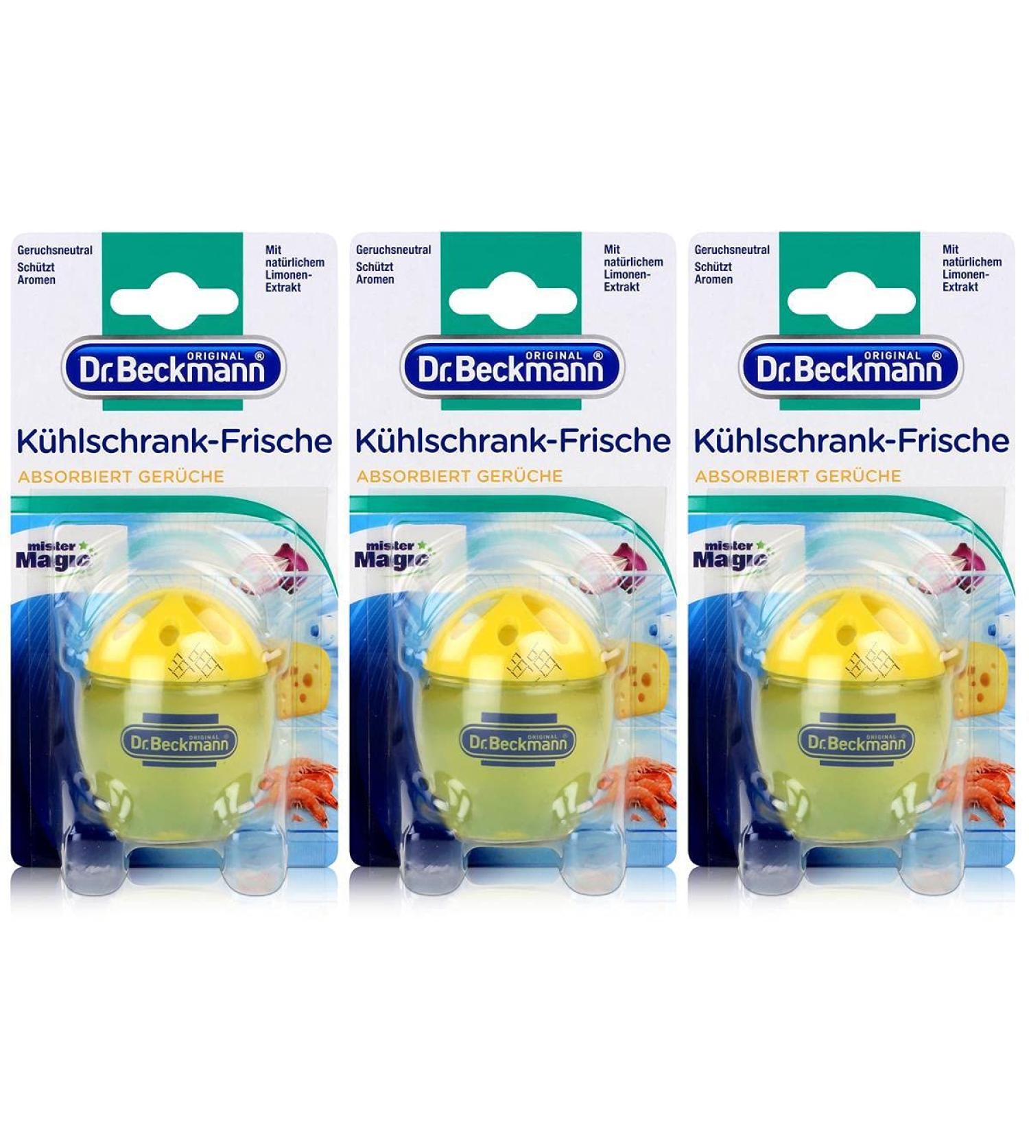 Dr.Beckmann refrigerator Fresh Limone |Absorbed smells protects flavors |With natural limon extract & organic alcohol |3 pack (3 x 40 g) 40 g (3 pack)