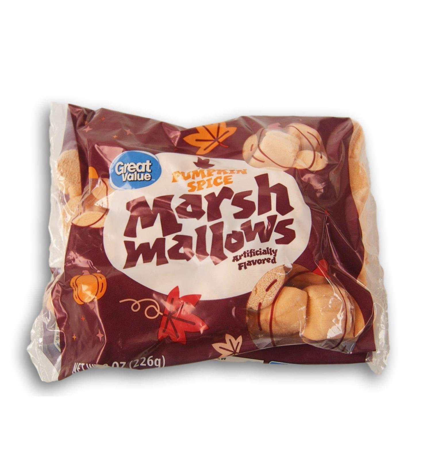 Halloween Pumpkin Spice Shaped and Flavored Marshmallows - 8 Oz Bag