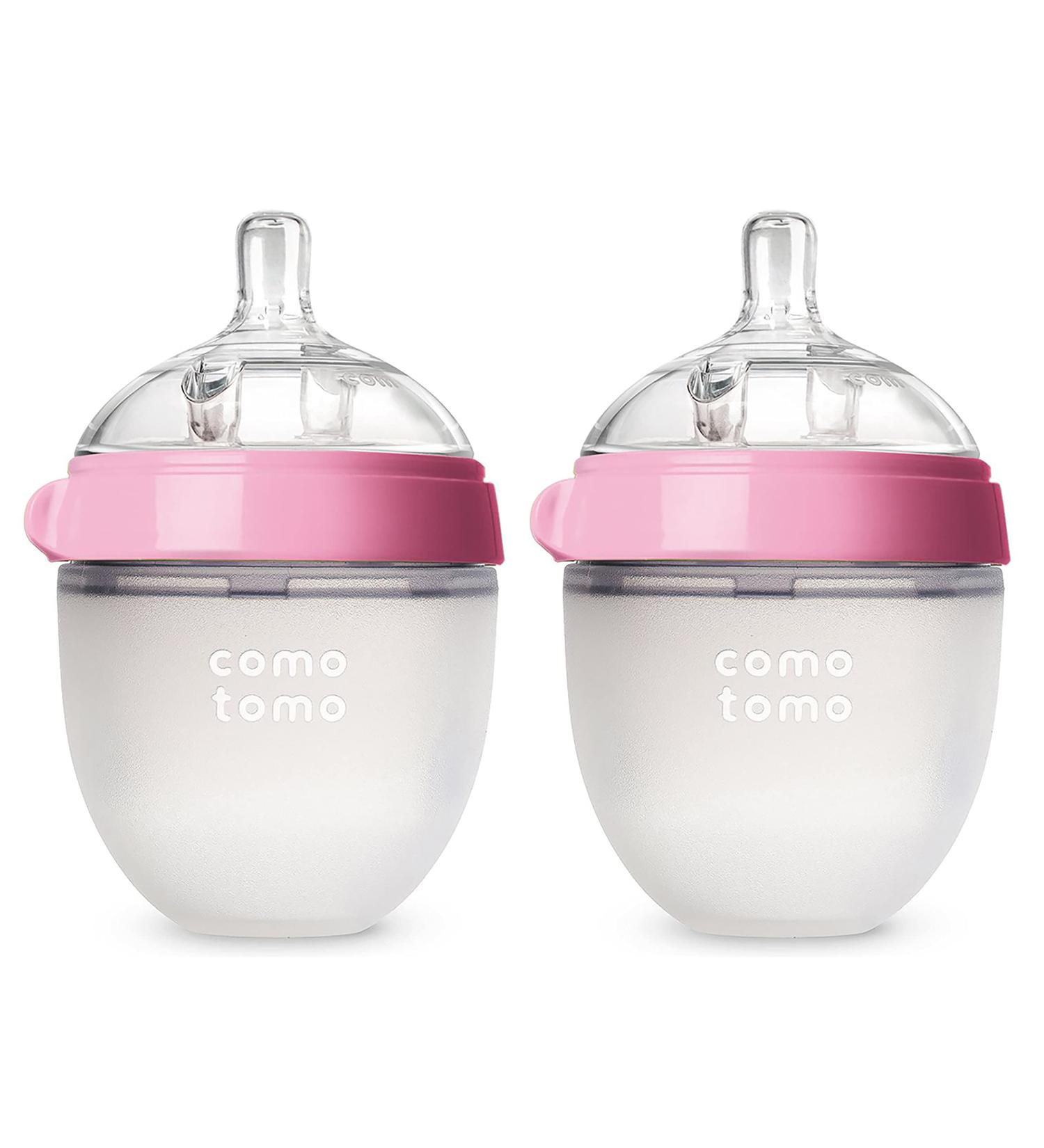 Comotomo Baby Bottle Pink 5oz - 2 Pack | BPA-Free, Easy to Clean - Buy Online on GoSupps.com