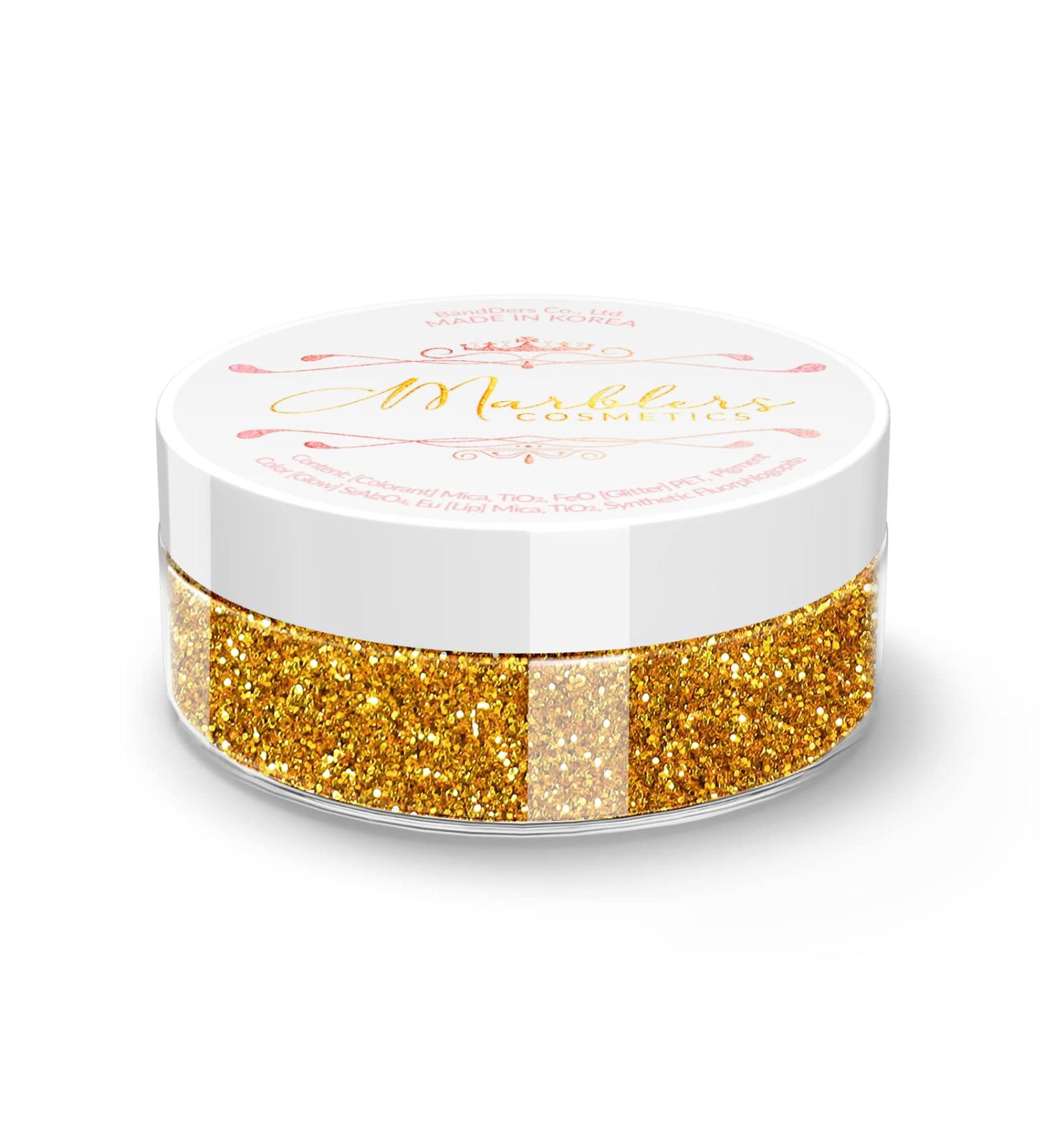 MARBLERS Cosmetic Grade Fine Twinkle Glitter Honey Gold 0.18oz - Vegan & Cruelty-Free Glitter for Festival & Party Makeup - Buy Online on GoSupps.com