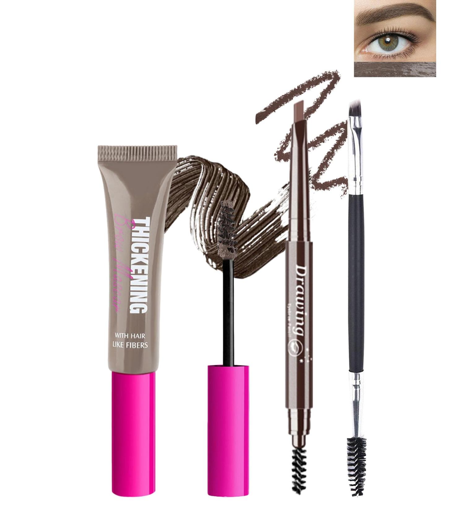 Tinted Brow Gel Kit-1 Blonde Tinted Eyebrow Mascara Gel & 1 Eyebrow Pencil Dark Brown Waterproof Thickening Long Lasting Transfer-Proof Brow Glue Fill Shaping Eyebrow with Brow Tool & Brush-Set 2 Set 2 Cool Blonde - Buy Online on GoSupps.com
