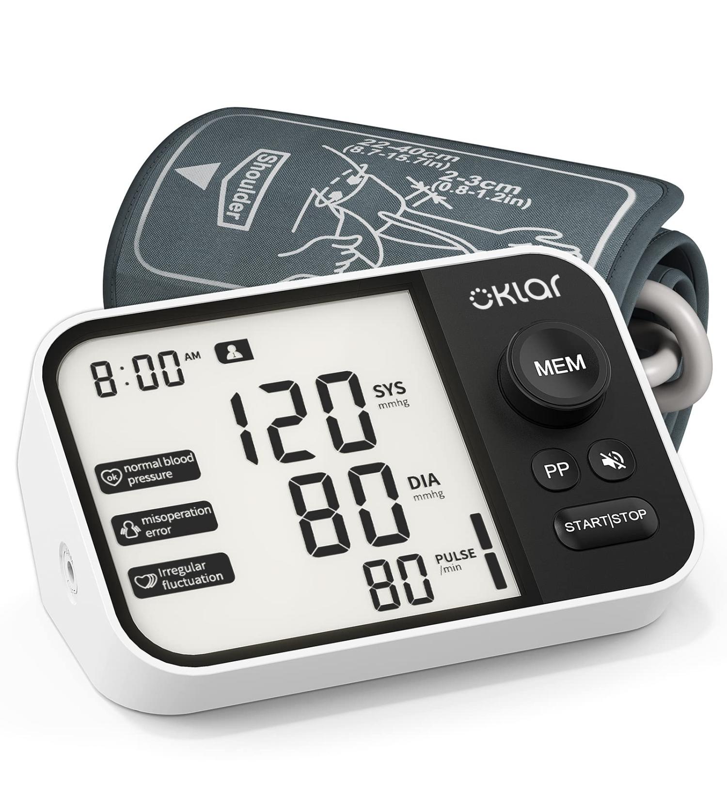 Automatic Upper Arm Blood Pressure Monitor with 240 Sets Memory and Charging Cord - Black-arm Type | Fits 8.7-16.5inch Cuff - Buy Online on GoSupps.com