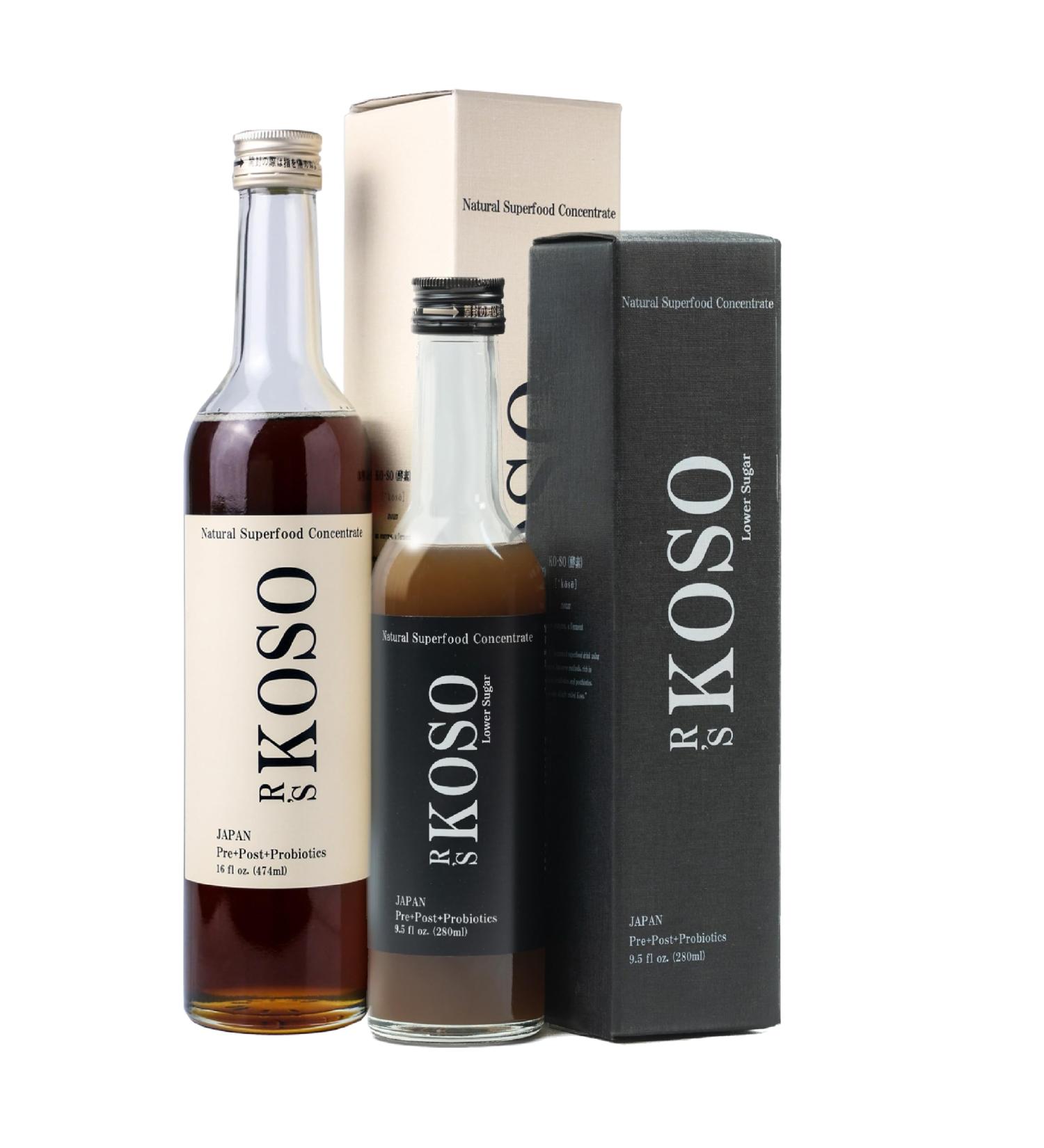 R's KOSO Mix of Regular 16oz & Lower Sugar 10.5oz - Japanese Enzyme Drink Rich in Probiotics Made from 100+ Vegetables & Fruits - Natural Support for Better Digestion & Gut Health + Detox 2