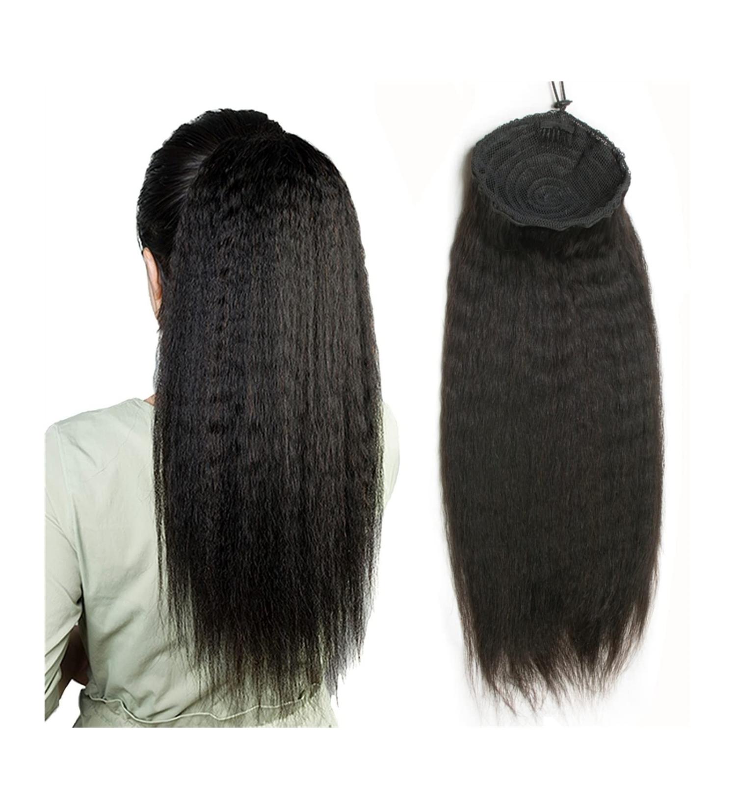 Hair Extensions 12-26 Inch Black Shaggy Ponytail Wig Hair Clip with Drawstring Hair Comb Ponytail Hair Extensions for Black Women Hair Pieces For Women (Color : Black Size : 18inches 150g) 18inches 150g Black - Buy Online on GoSupps.com