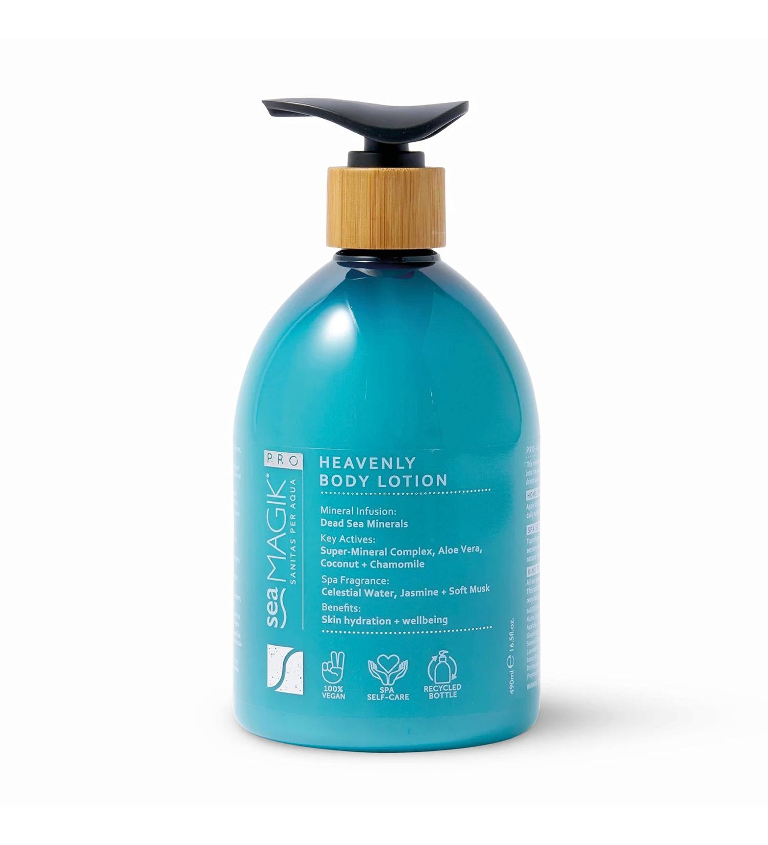 Sea Magik - Vegan Body Lotion for Women Lightweight and Hydrating Moisturiser with Dead Sea Salt Soothes Psoriasis and Eczema Allergen Free and for All Skin Types Cruelty Free (490ml) - Buy Online on GoSupps.com