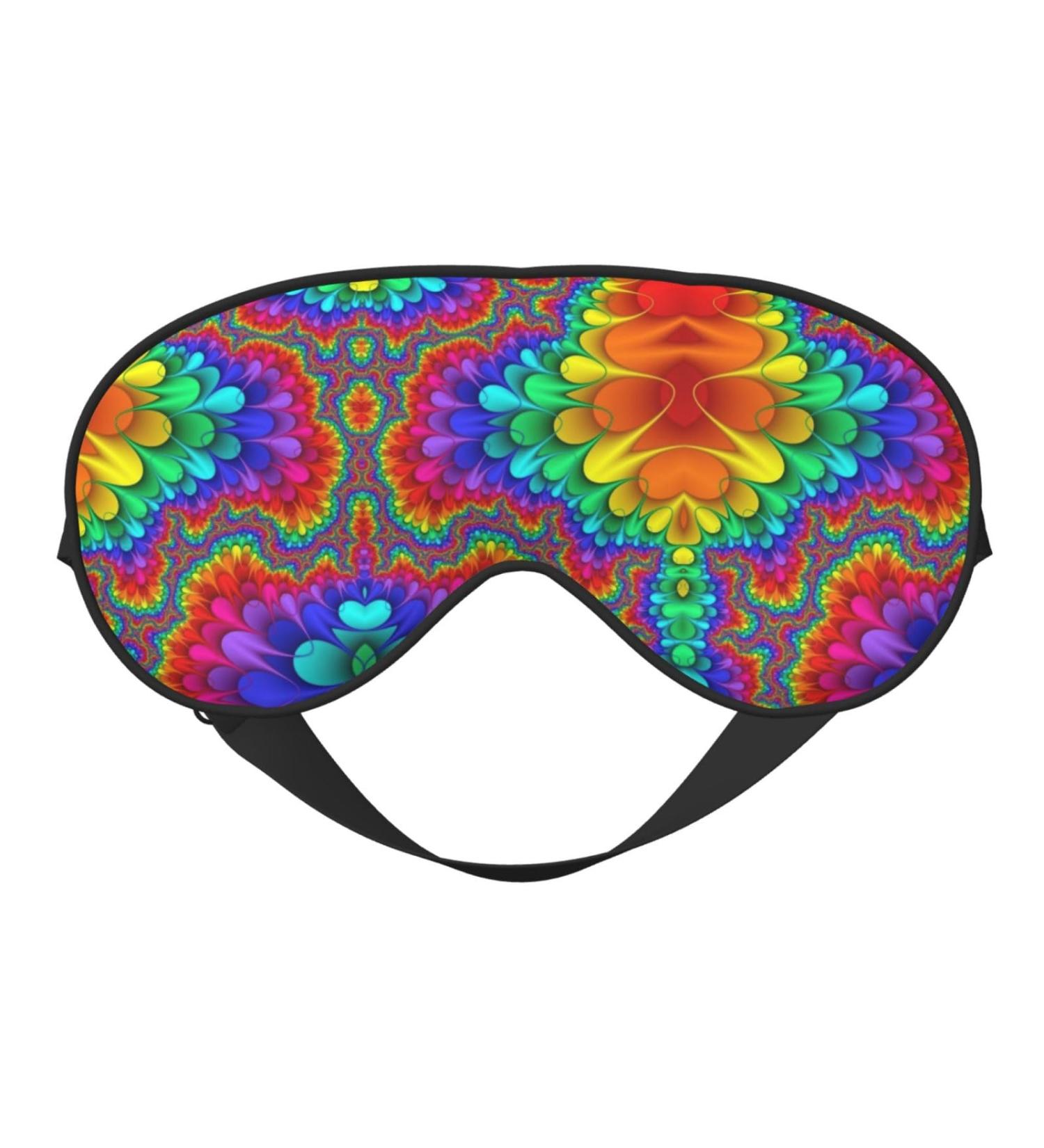 Bright Color Print Light Blocking Eye Mask | Soft Adjustable Sleep Mask for Travel Yoga & Relaxation - Buy Online on GoSupps.com