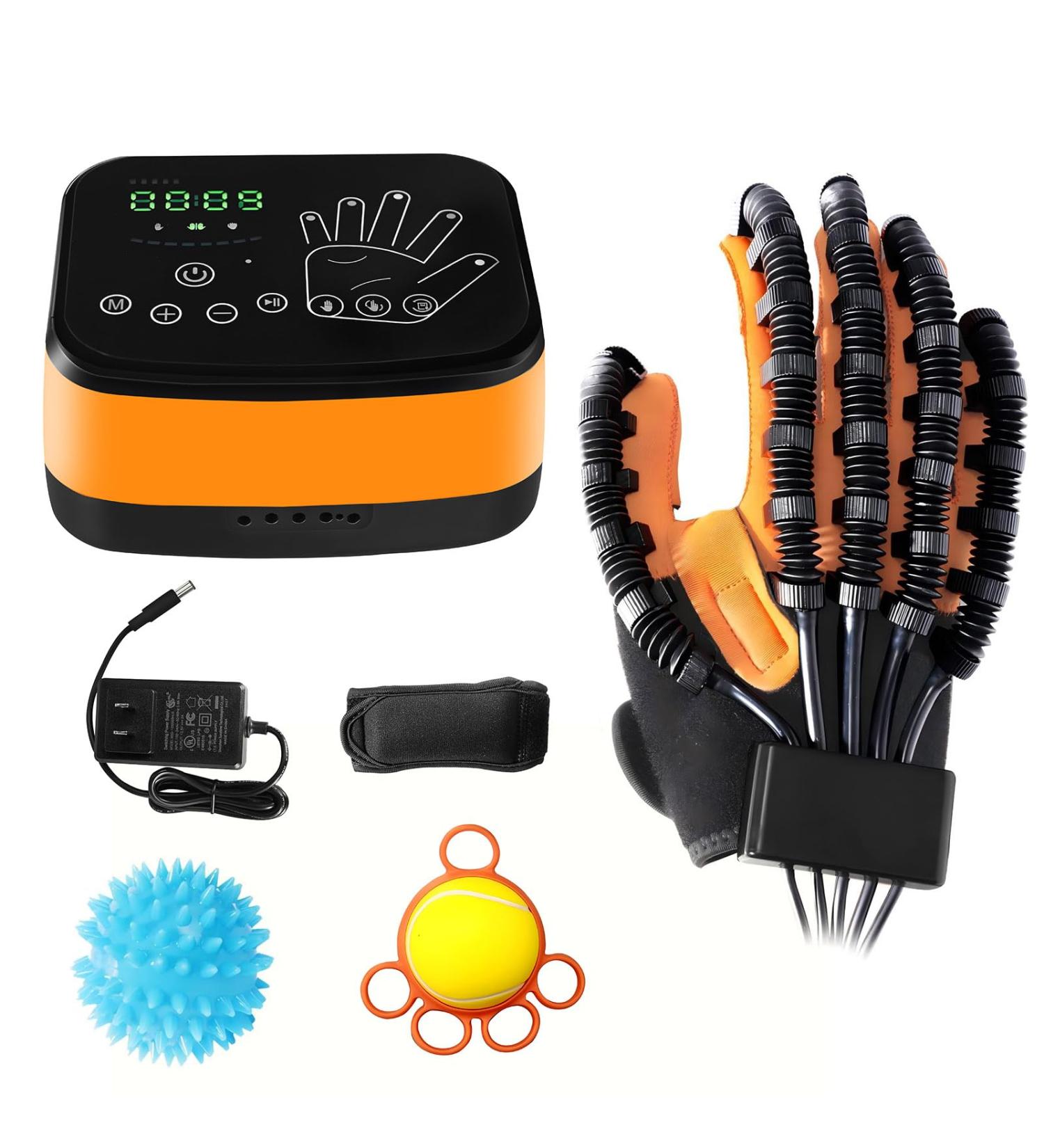 2024 Rechargeable Finger Strengthener Robot Gloves | Hand Strengthening Devices | Automatic Hand Trainer with Exercise Balls - Enhance Grip & Rehabilitation - Buy Online on GoSupps.com