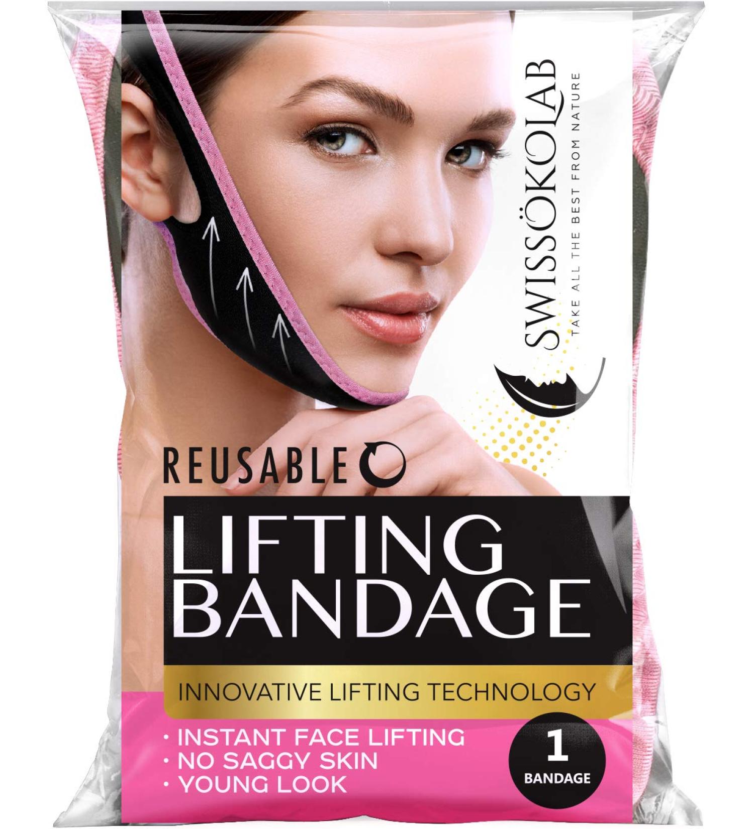 SWISSOKOLAB Reusable Face Slimming Strap - Double Chin Reducer V Line Mask - Buy Online on GoSupps.com