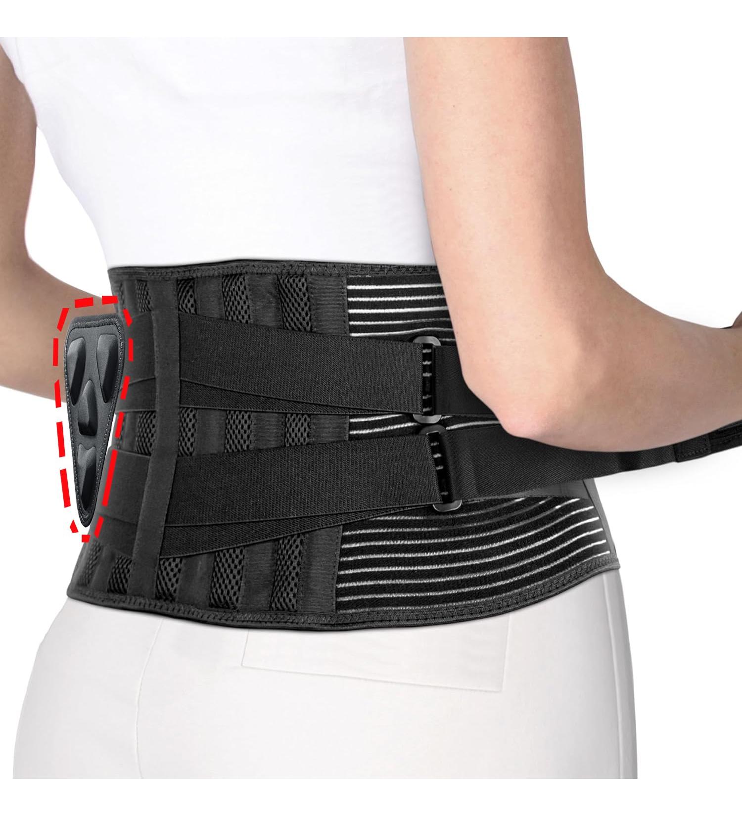 Back Brace for Lower Back Pain Relief | Sciatica Herniated Disc & Scoliosis - Breathable Support Belt for Men & Women (Large - Buy Online on GoSupps.com
