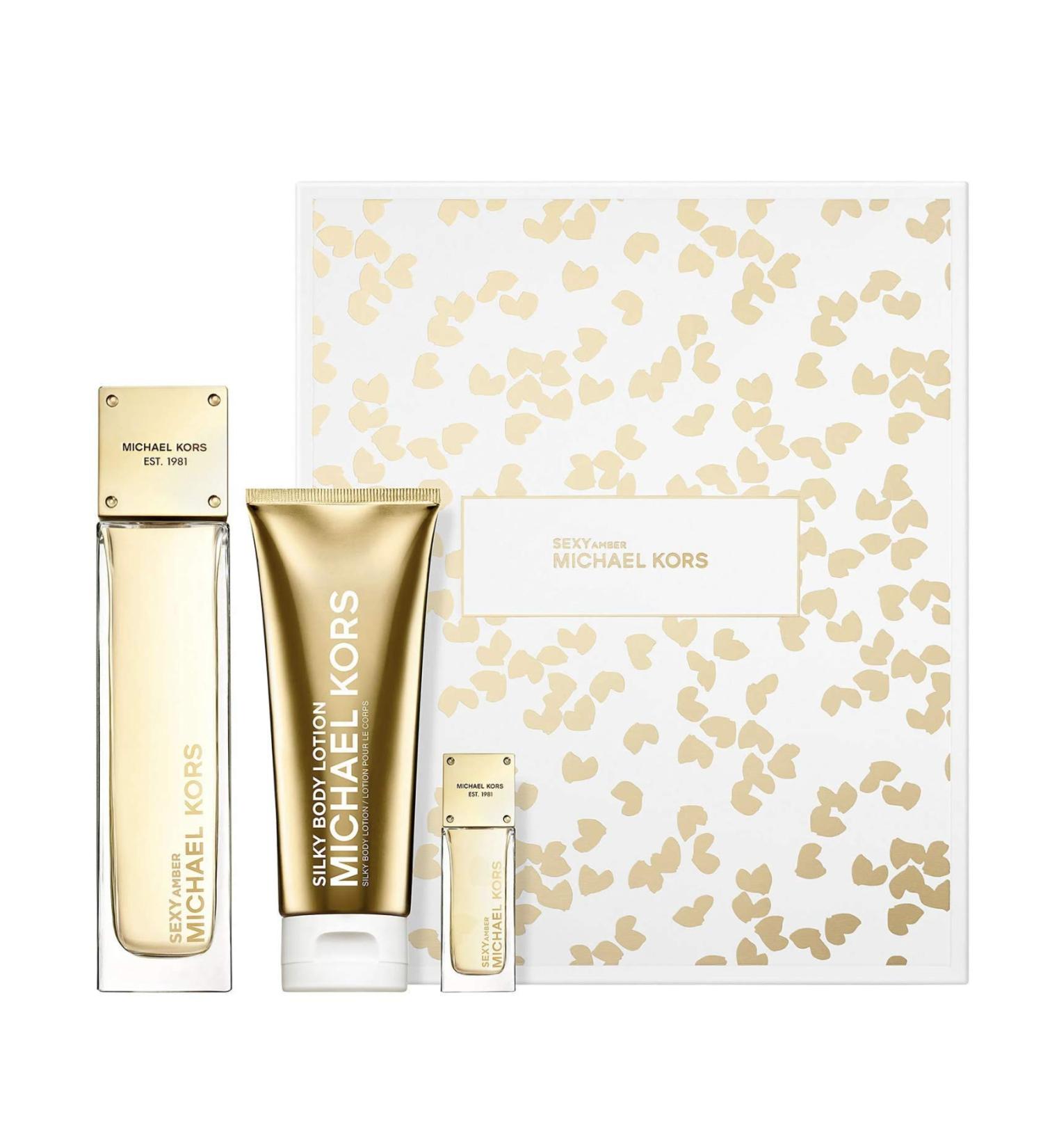 MICHAEL KORS SEXY AMBER 3.4 OZ GIFTSET WITH .24 MINIAND 3.4 OZ BODY CREAM - Buy Online on GoSupps.com