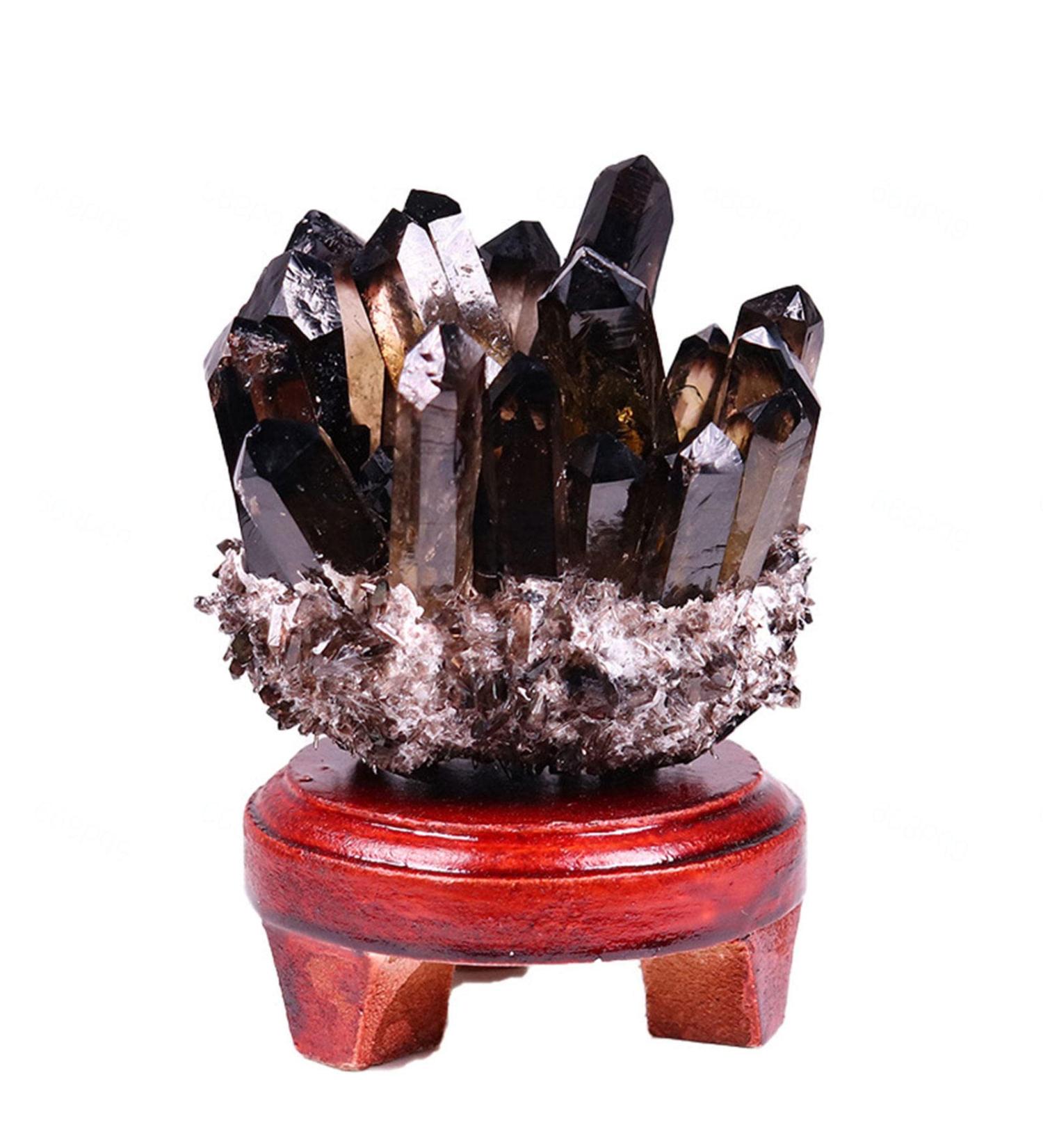 Natural Smokey Raw Crystal Cluster Tea Crystal Cluster with Stand Stones Enery Crystal Point Specimen Home Decoration Gemstone 500-700g Gift (Color : 300-500g) - Buy Online on GoSupps.com