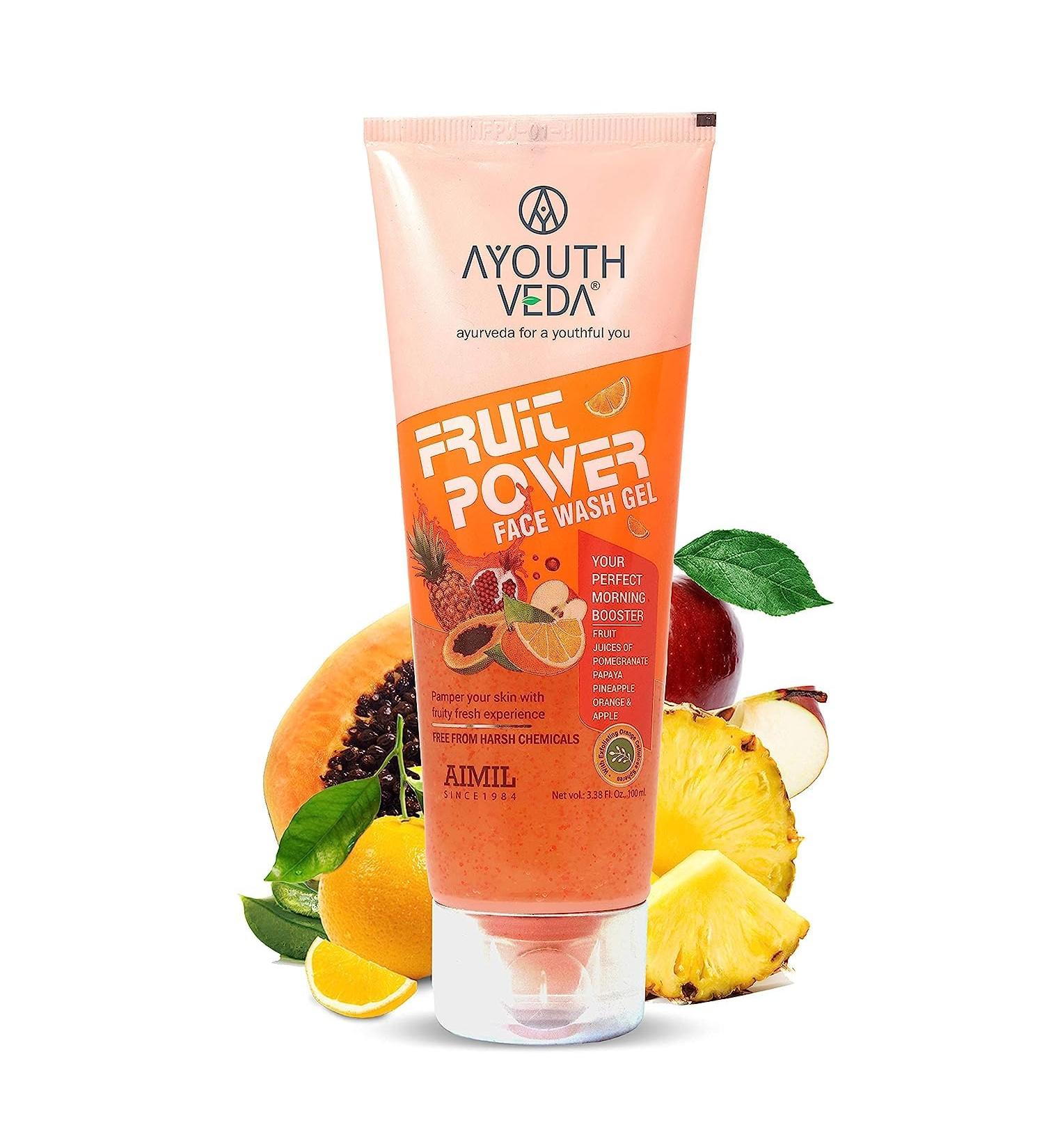 Glamzy Fruit Face Wash Gel for Glowing Skin | Pamper Your Skin With Vitamin A C & Anti-Oxidants | For all Skin Types | Gentle Exfoliating Facial Cleanser For Daily Use (Pack 1-100ml) - Buy Online on GoSupps.com