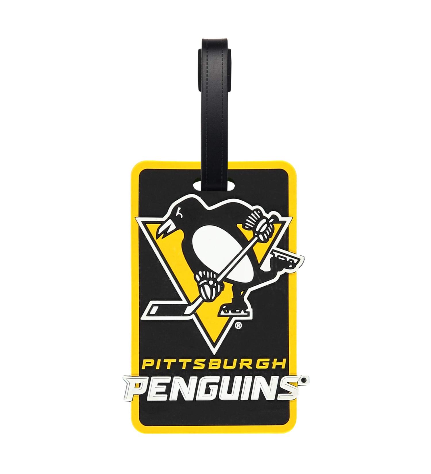 Aminco NHL Pittsburgh Penguins Soft Bag Tag, 7.5