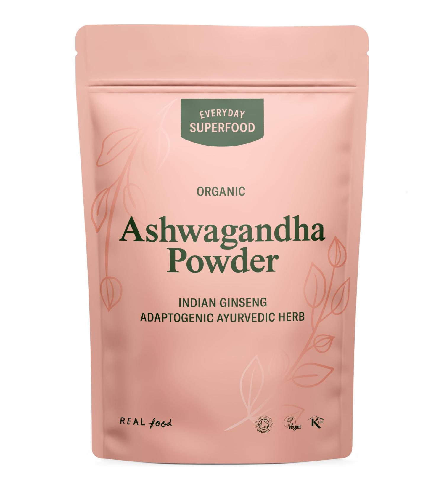 Organic Ashwagandha Powder 50g - Pure Keto Ingredient for Everyday Superfood Drinks & Food - Buy Online on GoSupps.com