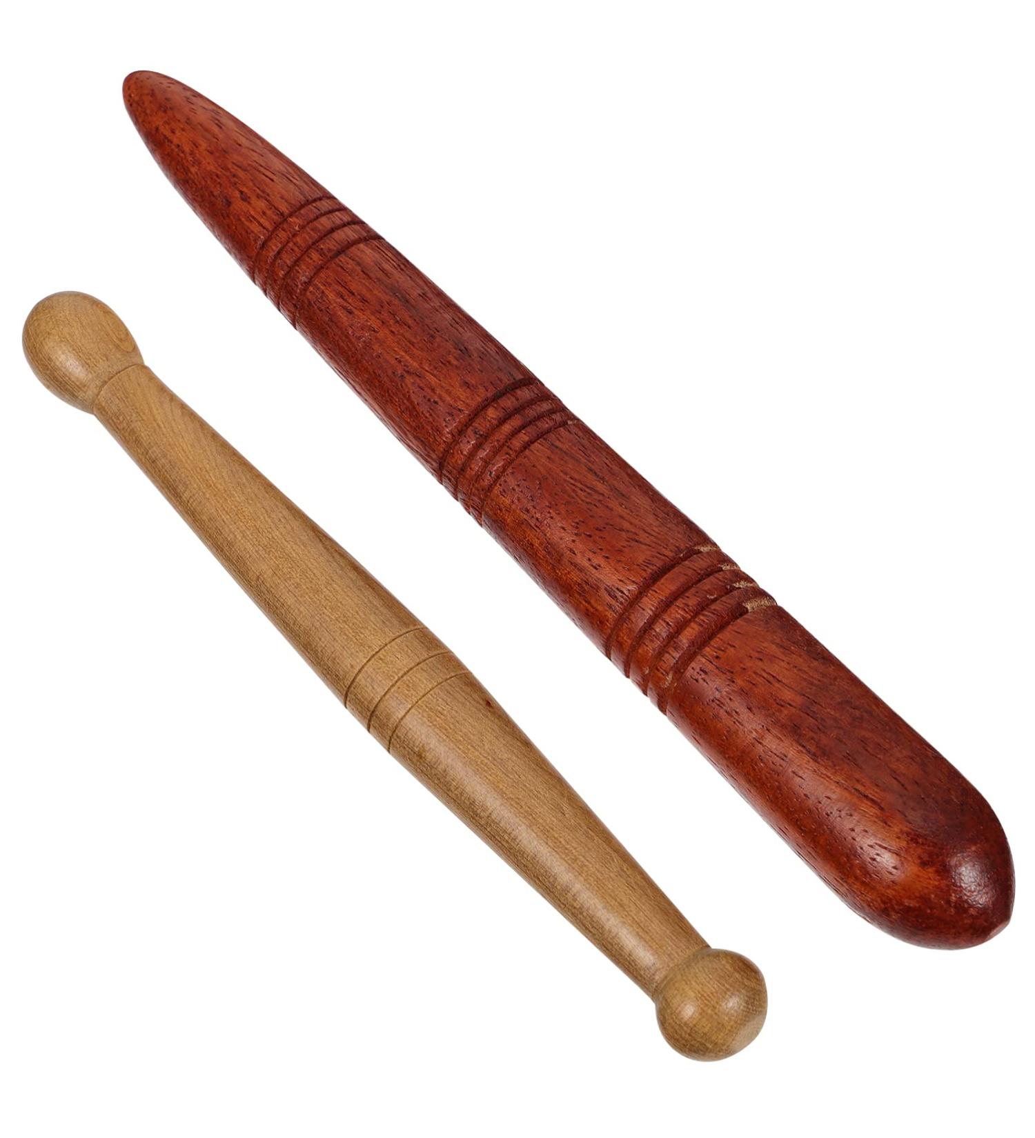 2-Piece Wood Trigger Point Massager Set - Muscle Relief & Relaxation for Foot Shoulder Back & Legs - Buy Online on GoSupps.com
