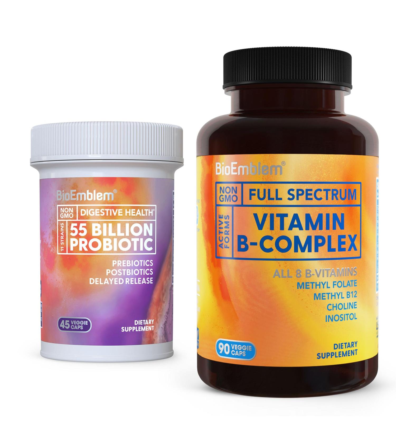 BioEmblem Vitamin B-Complex & Probiotics for Women & Men - Buy Online on GoSupps.com