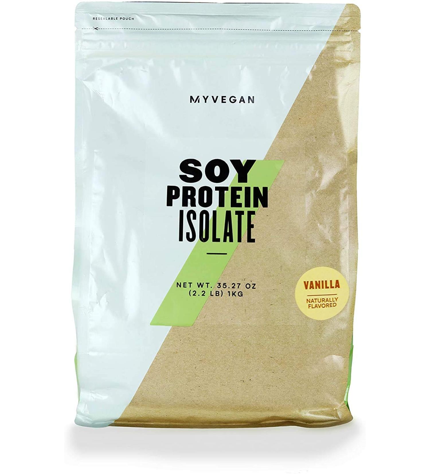 Myprotein MYVEGAN Soy Protein Isolate Powder Vanilla Stevia 2.2 Lb (33 Servings) - Buy Online on GoSupps.com