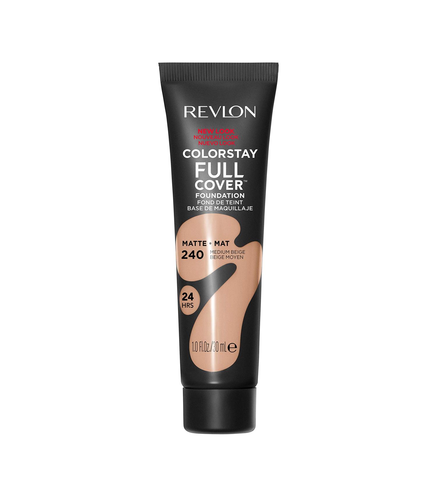 Revlon ColorStay Full Cover Longwear Matte Foundation Medium Beige 30ml - Heat & Sweat Resistant Face Makeup - Buy Online on GoSupps.com