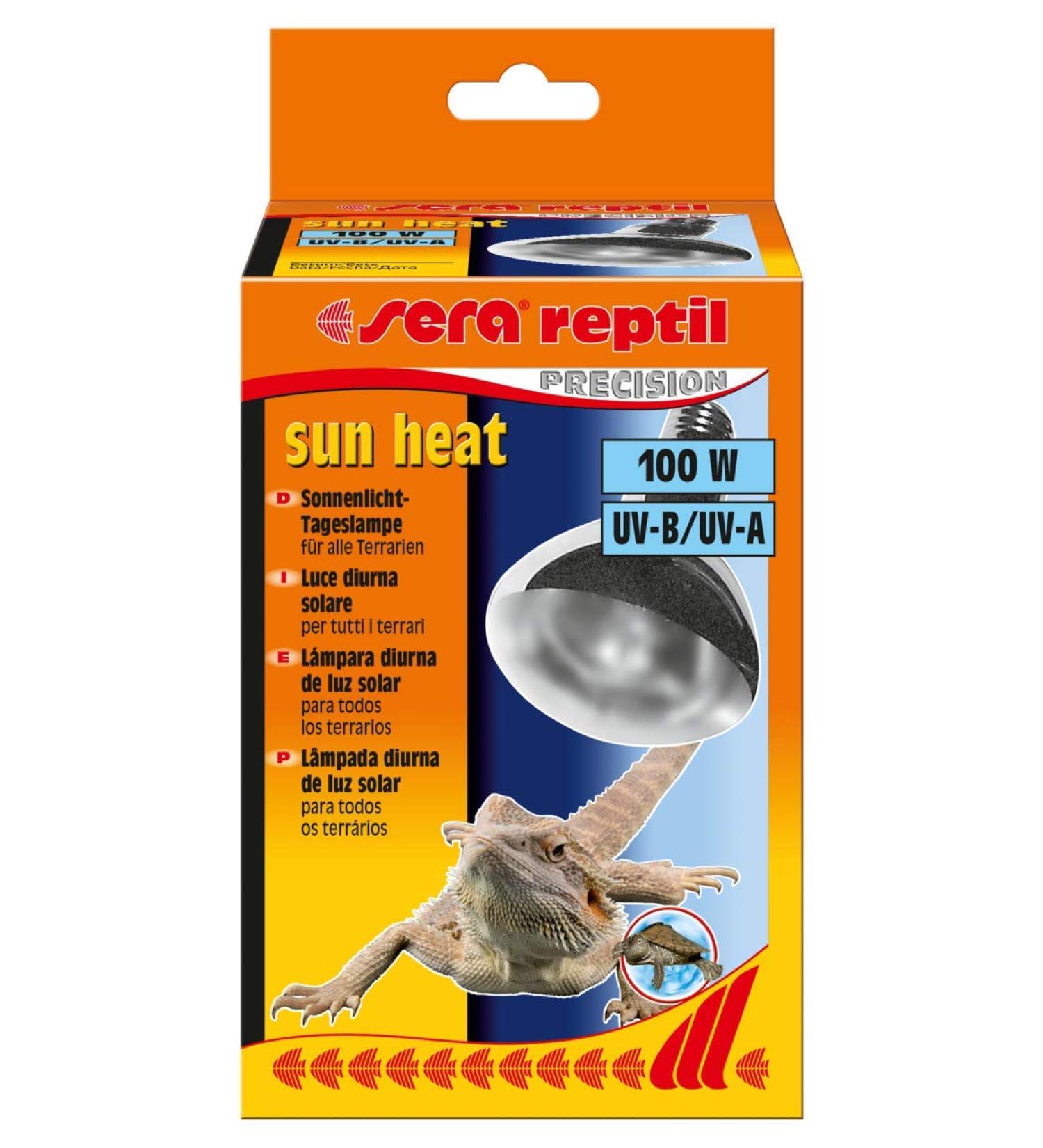 sera reptil sun heat 100 W - sunlight day lamp for terrariums black