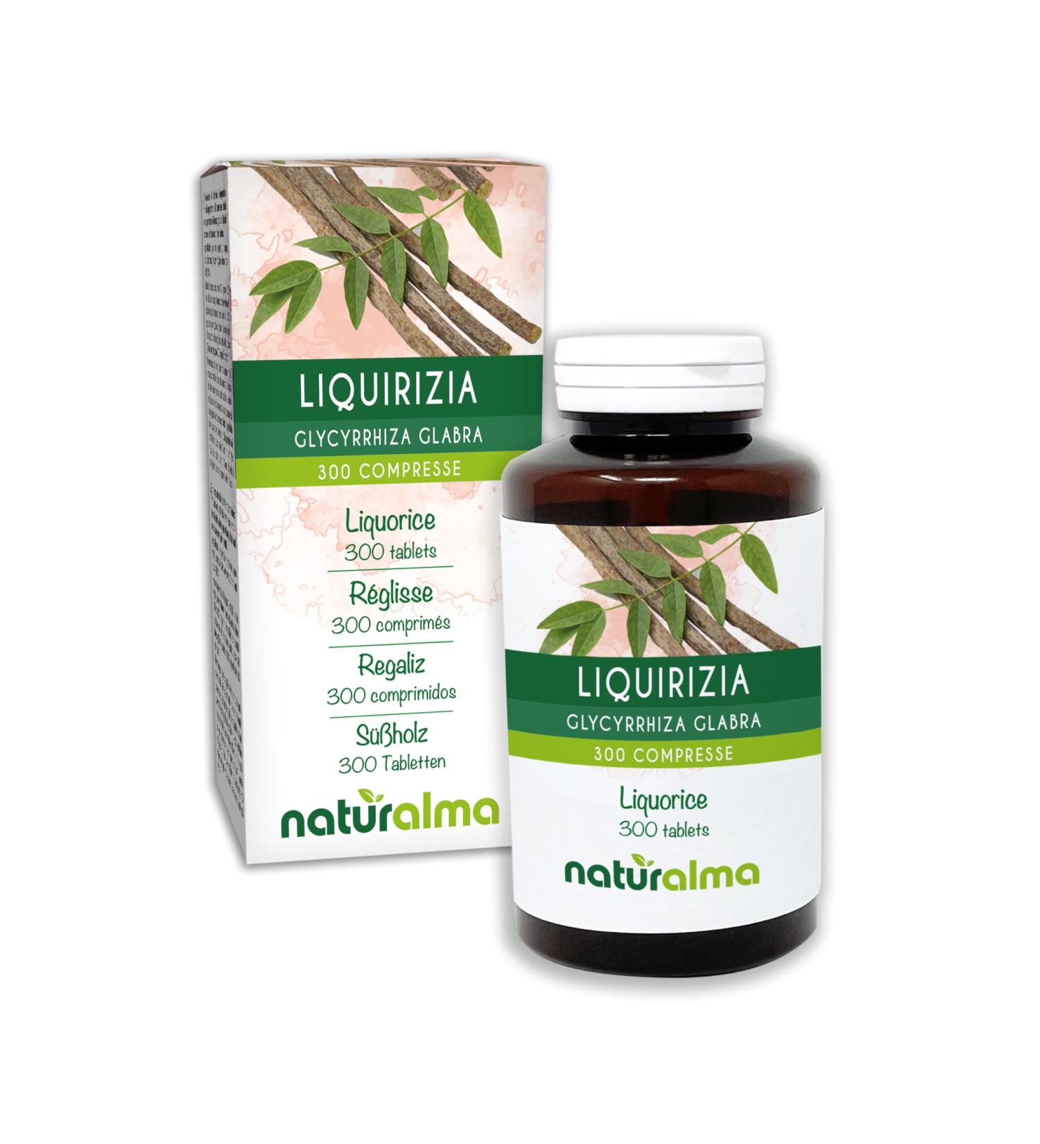 Licorice (Glycyrrhiza glabra) roots Naturalma - 150 g - 300 tablets - dietary supplement - natural and vegan - Buy Online on GoSupps.com