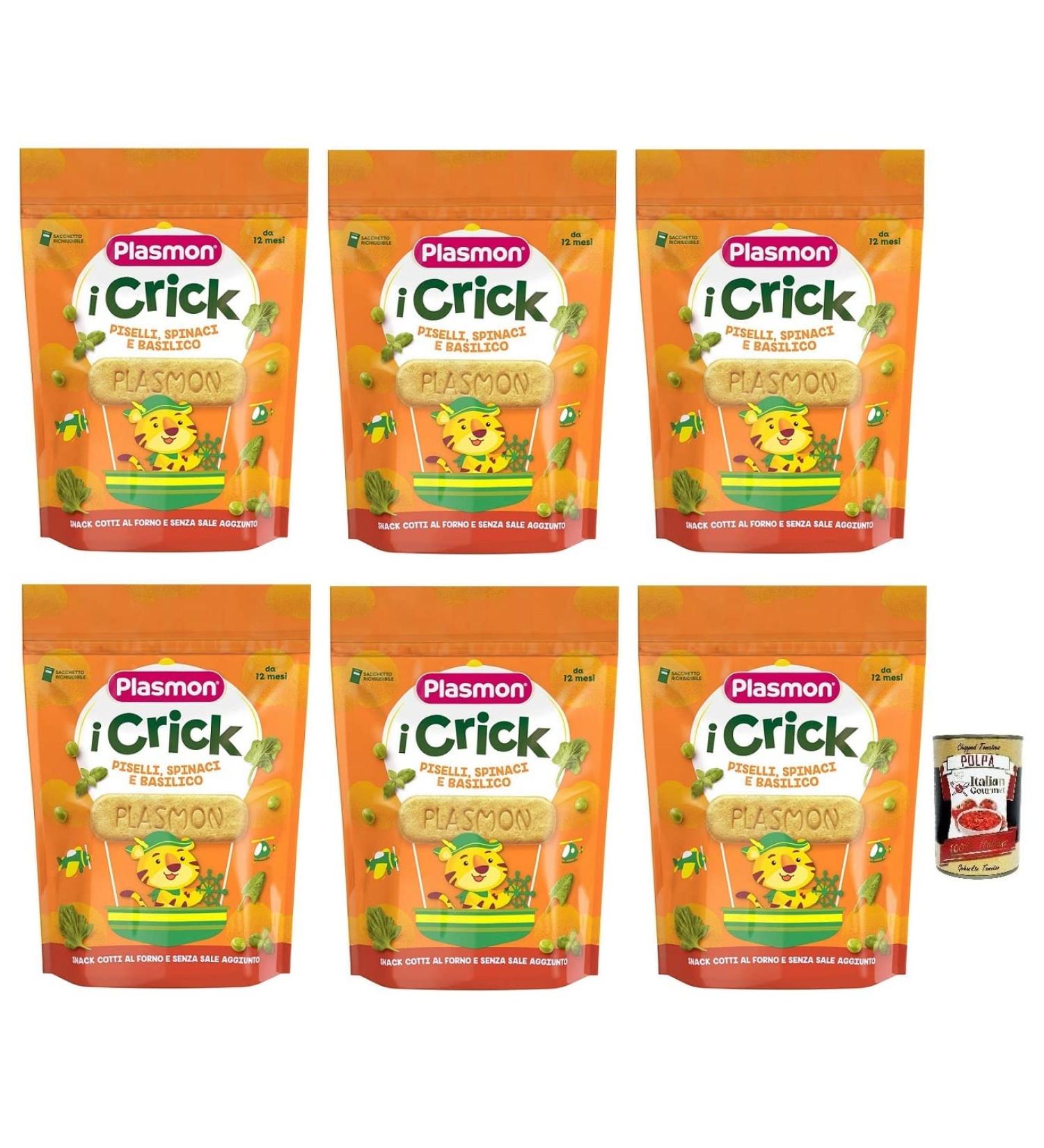  Italian Gourmet E.R. Plasmon i Crick Peas Spinach Basil 100g Sachets + 400g Box of 6 - Buy Online on GoSupps.com