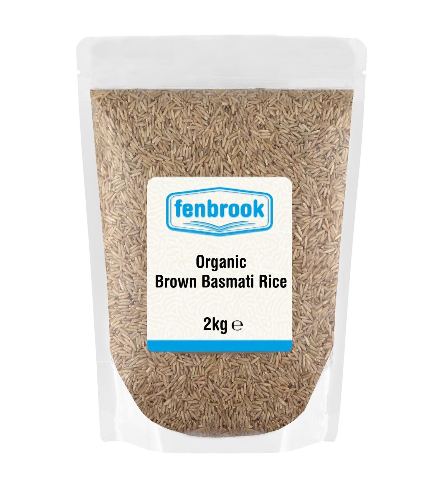 Organic Brown Basmati Rice 2kg Certified Organic by Fenbrook Organic - Buy Online on GoSupps.com