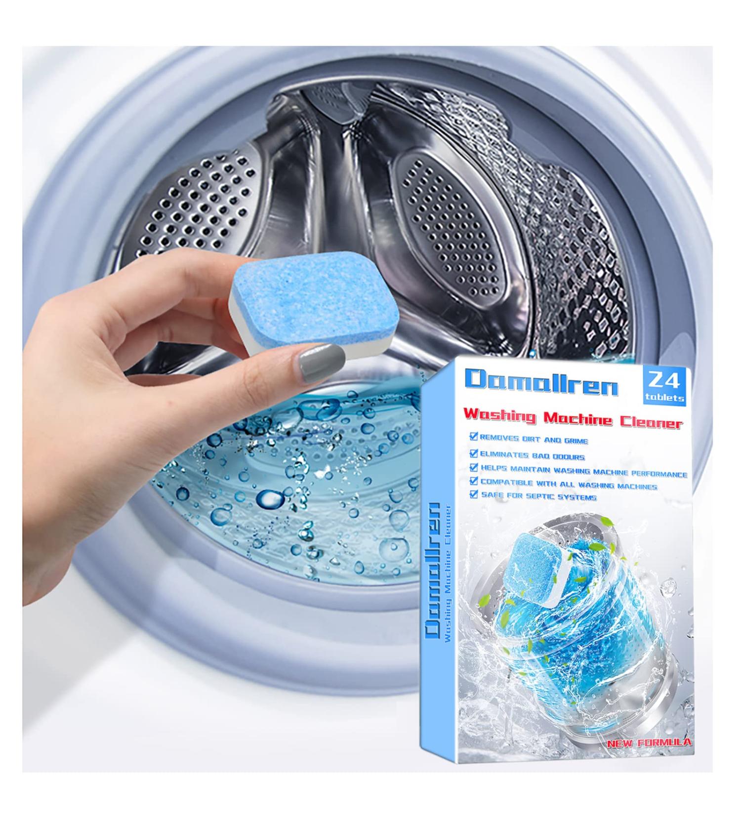 Damallren Washing Machine Cleaner - 24 Tablets for HE Front Loader & Top Load Washers - Buy Online on GoSupps.com