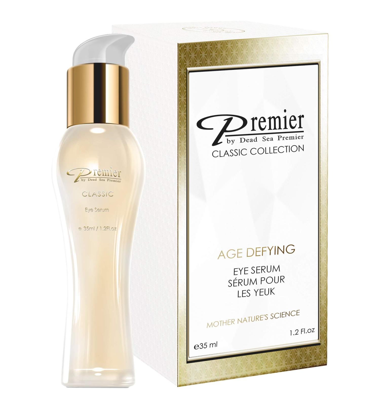 Premier Dead Sea Classic Collection Age-Defying Eye Serum 1.2 fl. oz - Minimizes Wrinkles, Dark Circles, and Sagging Skin - Hypoallergenic Formula - Reduces Bags - Buy Online on GoSupps.com