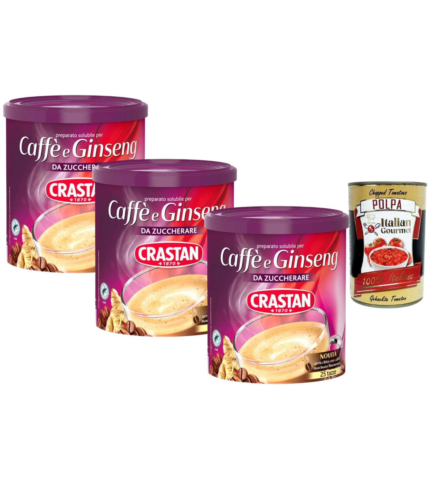  Italian Gourmet E.R. Italian Gourmet Ginseng Soluble Coffee 3 x 200g - Creamy Hot Drink to Mix Fast Prep Ideal for Office Breakfast and Dessert Preservation Pack + Italian - Buy Online on GoSupps.com