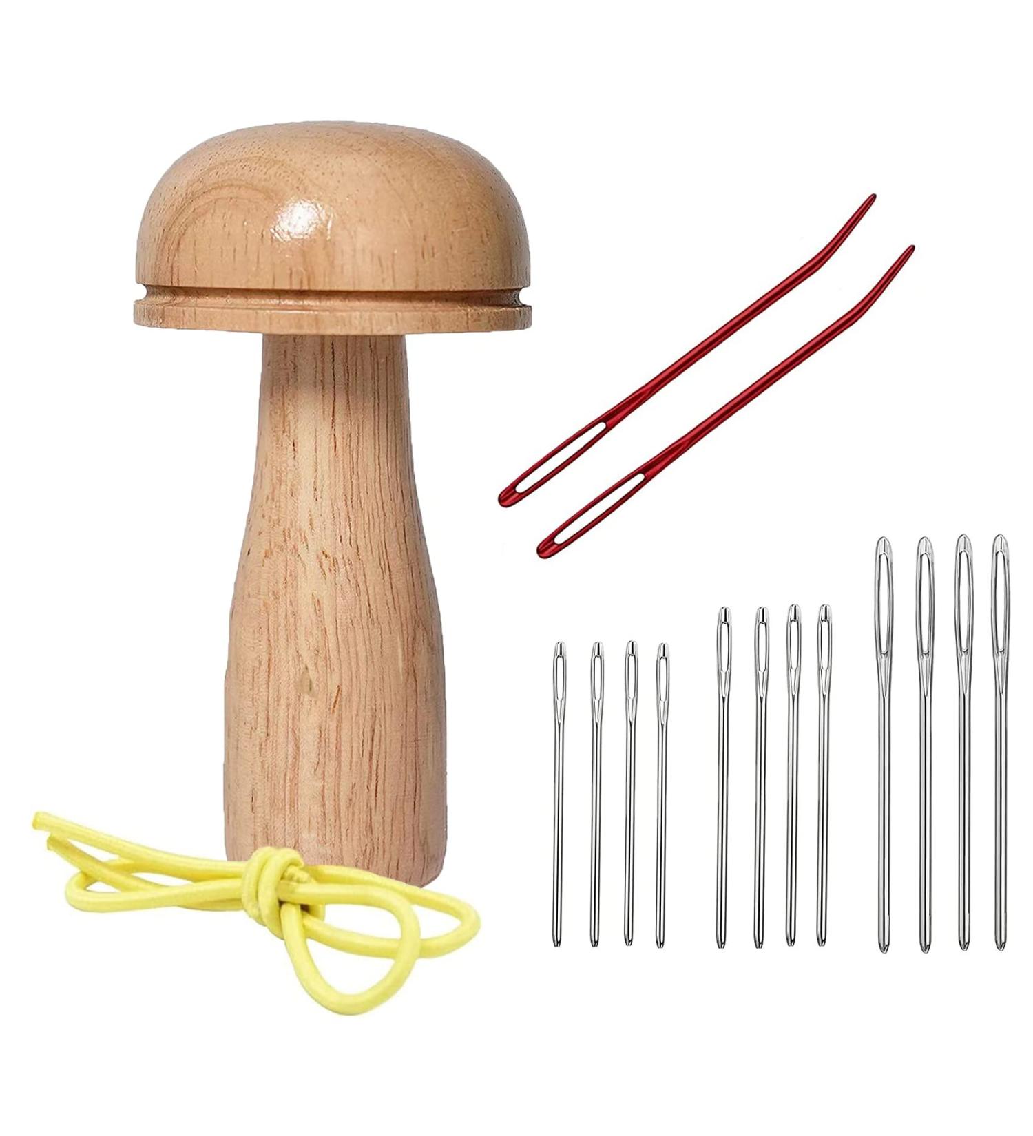 EYANKUNG Darning Mushroom Set - Wooden Sewing Tool with Needles for Mending and Repair - Buy Online on GoSupps.com
