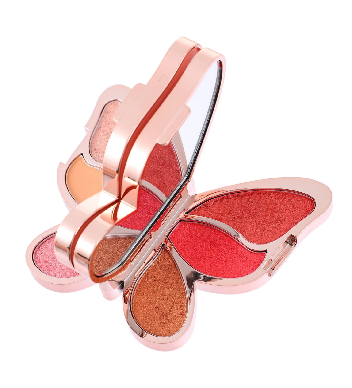 POPETPOP 2 Pcs Eyeshadow Palette Creamy Blush Glitter Makeup Cosmetic Supply Eye Shadow Lip Gloss Girl Woman 1 count (Pack of 1) As Shown 2x2pcs - Buy Online on GoSupps.com