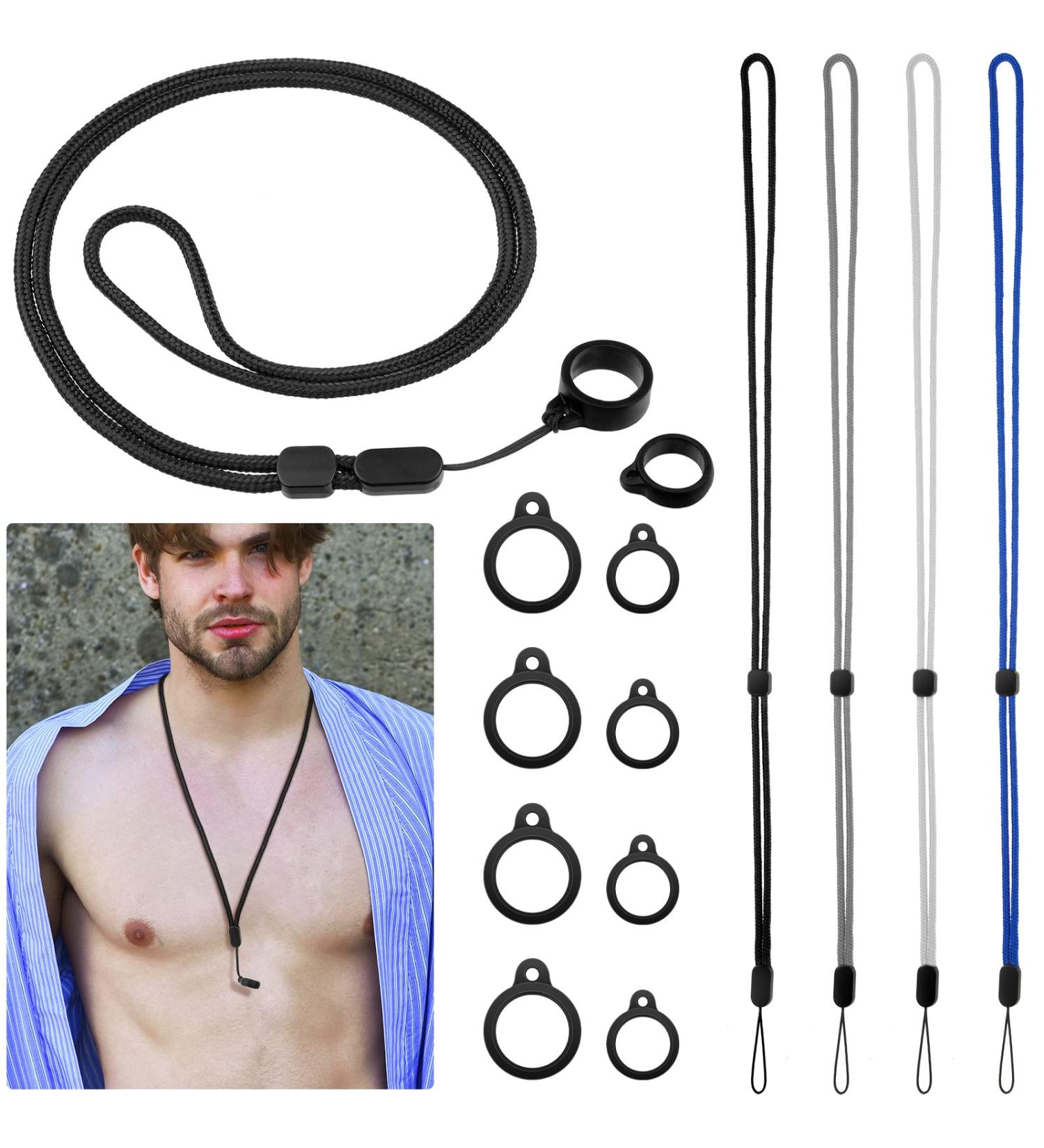 Adjustable Peritoneal Dialysis Transfer Set Lanyard - 4 Colors Detachable Buckle & 8 Silicone Rings | Secure PD Accessories - Buy Online on GoSupps.com
