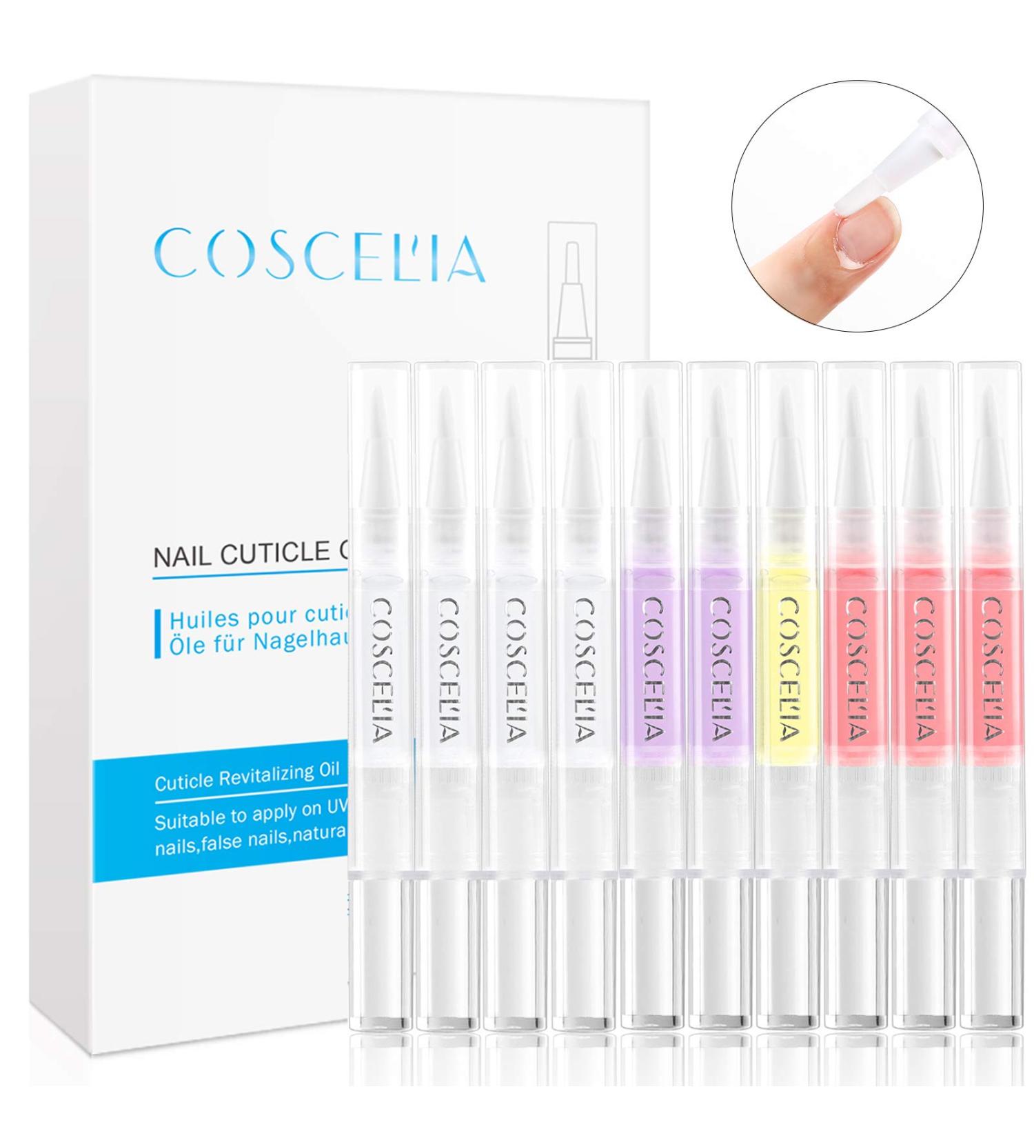 10pcs Cuticle Oil Pens Bulk - Nail Repair & Nourishment with Vitamins - Moisturize & Care for Cuticles - 10 Flavors - Buy Online on GoSupps.com