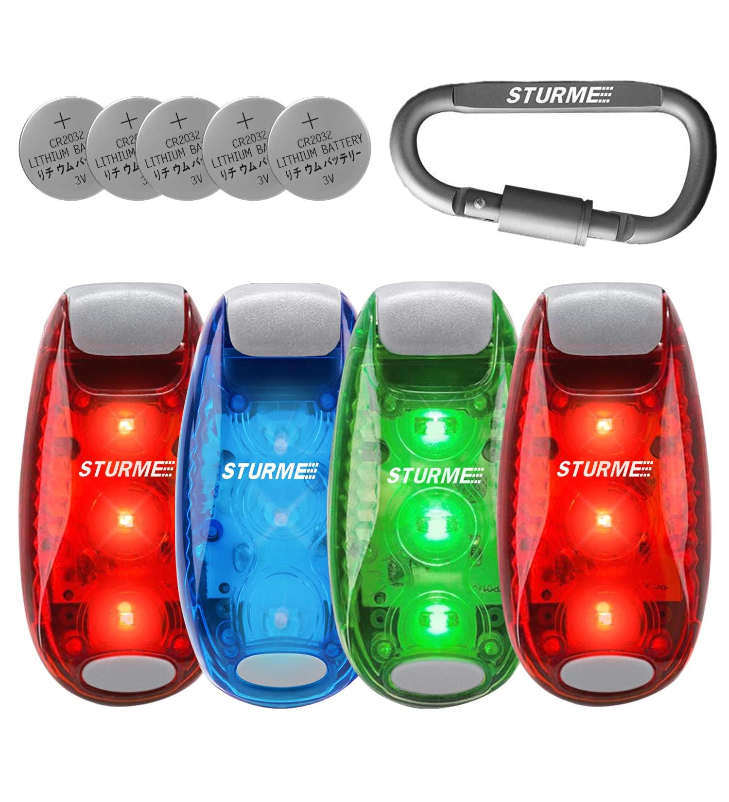 STURME LED Safety Lights - High Visibility Strobe Lights for Running, Walking, and Cycling - Set of 2 Red - Best Flashing Warning Lights for Day and Night - Buy Online on GoSupps.com