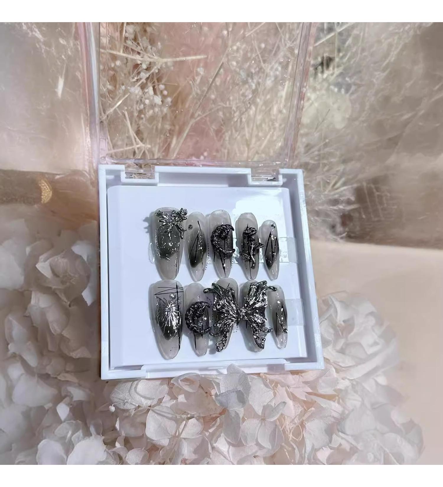 Handmade Wearing Nail Removable False Nail and Nail Patch(Size:S)