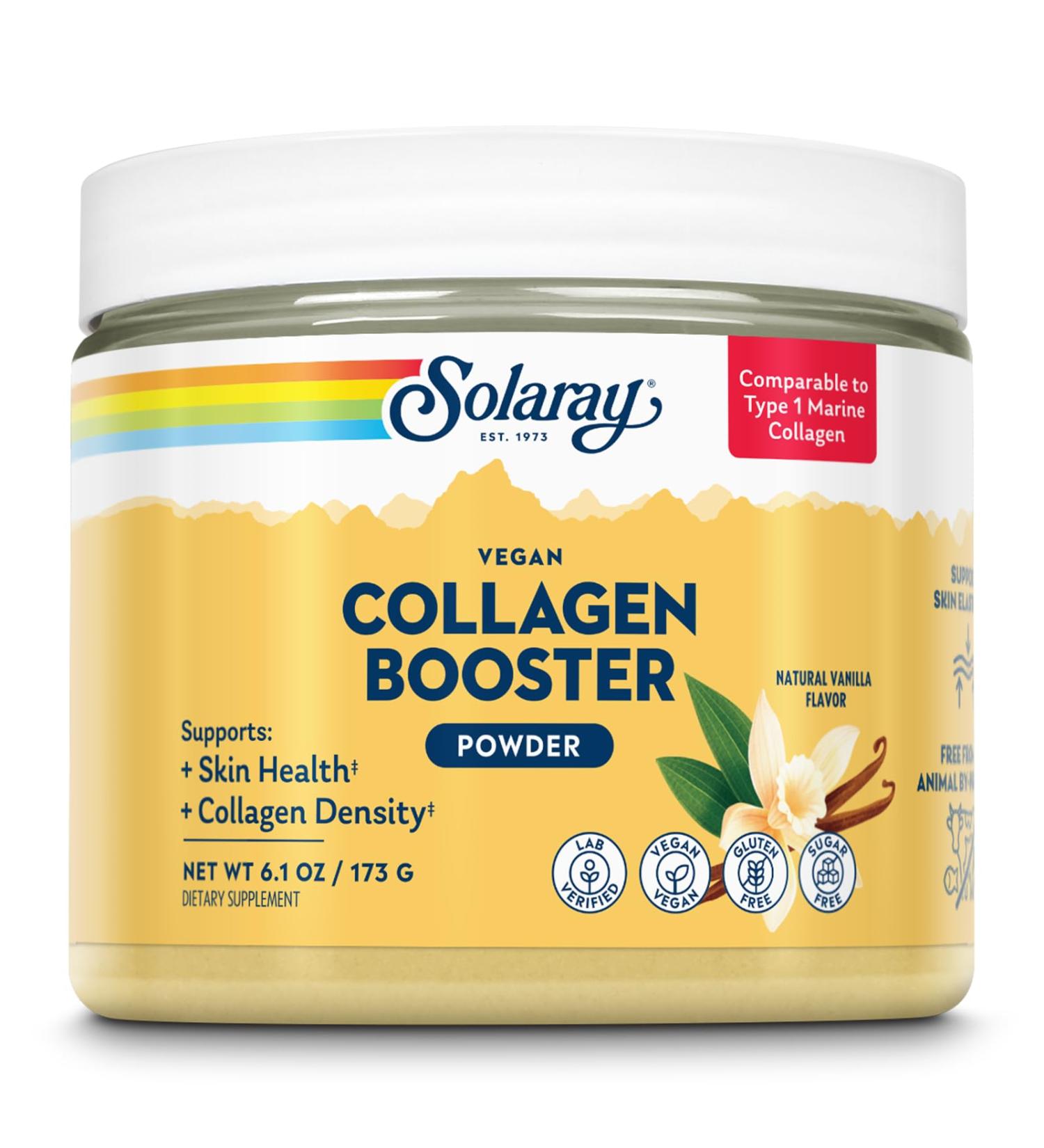 SOLARAY Renforcement au collag ne v g talien - Alternative au collag ne marin de type 1 en poudre - Sant de la peau et support de densit de collag ne - Sans gluten sans sucre v rifi en - Buy Online on GoSupps.com