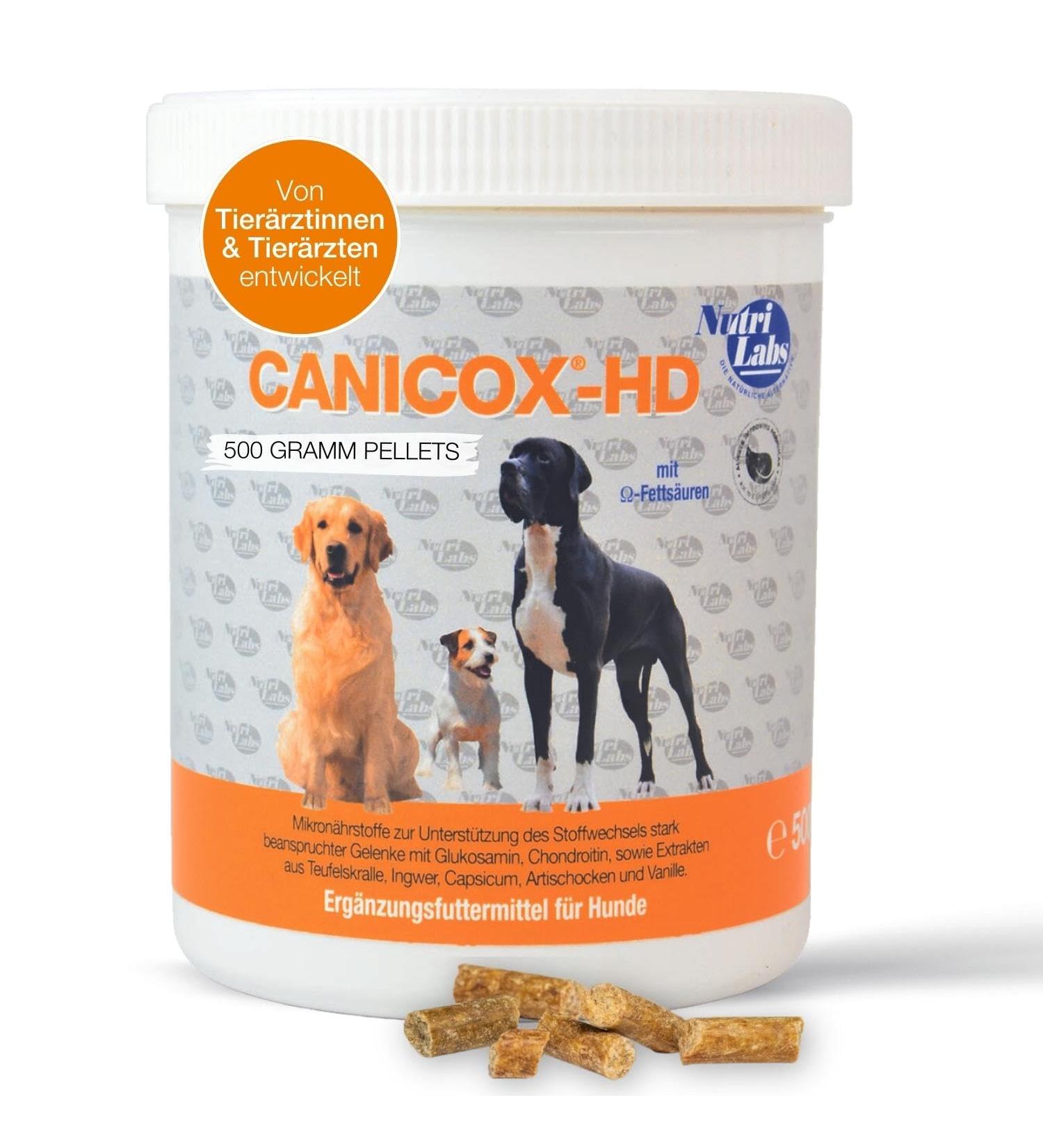 Nutrilabs Canicox HD Joint Pellets for Dogs 500g - MSM Chondroitin Hyaluronic Acid Glucosamine & Devil Claw - Premium Dog Dietary Supplements - Buy Online on GoSupps.com