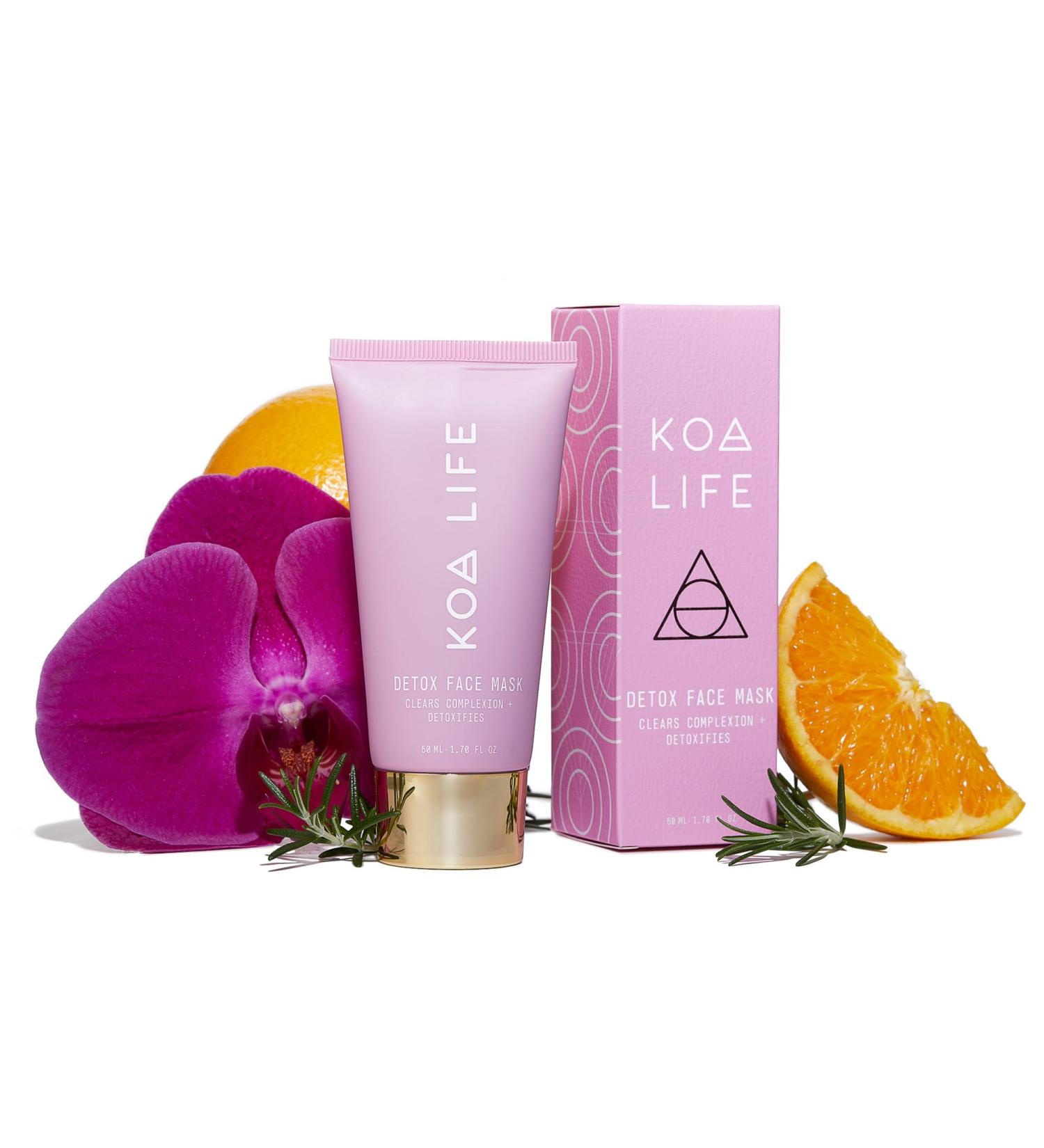KOA LIFE Detox Face Mask - Charcoal & Bentonite Clay Skincare Natural Vegan Hydration Antioxidants 1.70 Fl Oz - Buy Online on GoSupps.com