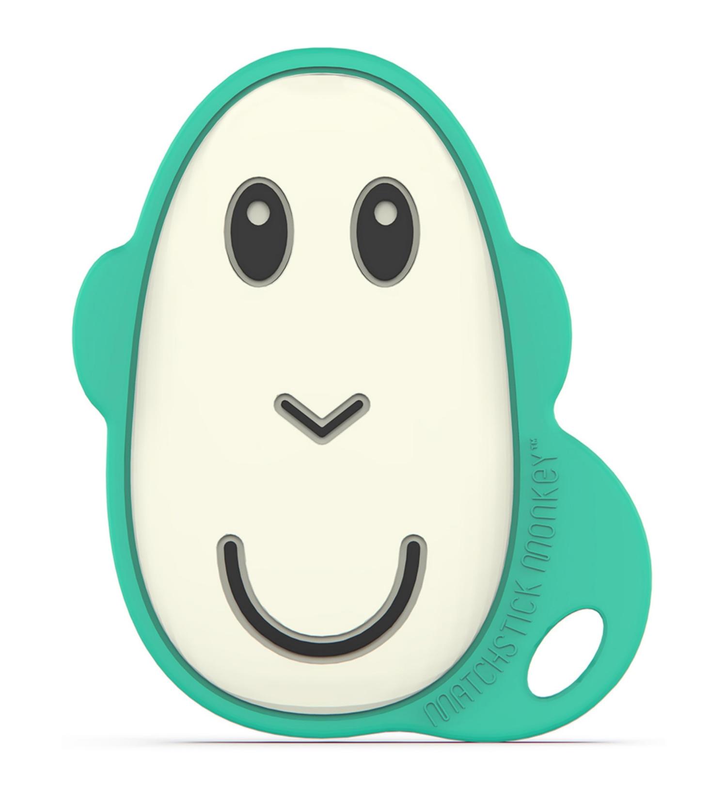Matchstick Monkey Flat Face Teether - Antimicrobial Silicone BPA-Free Perfect Teething Aid for 3 Months+ (Monkey Green) - Buy Online on GoSupps.com